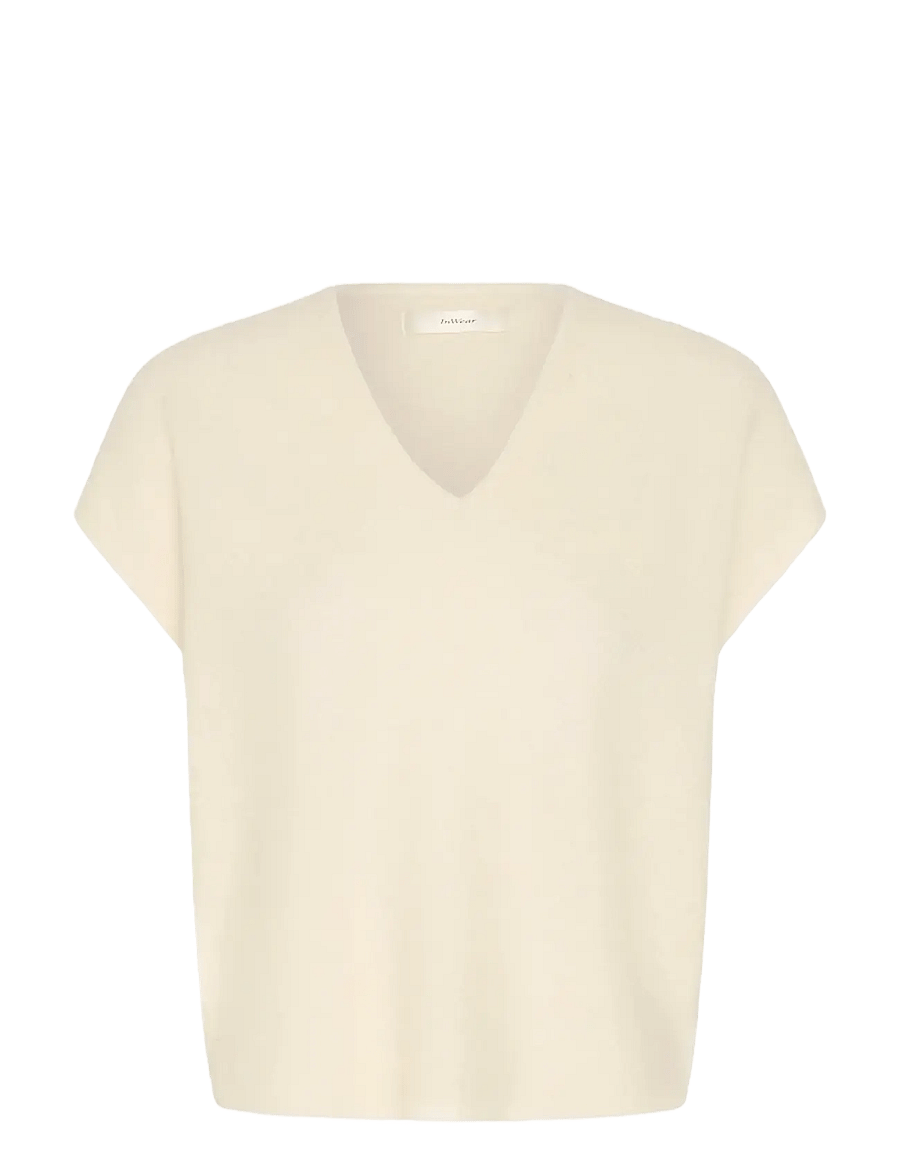 InWear - GUNAIW TOP - striktrøjer - pearled ivory melange - 0