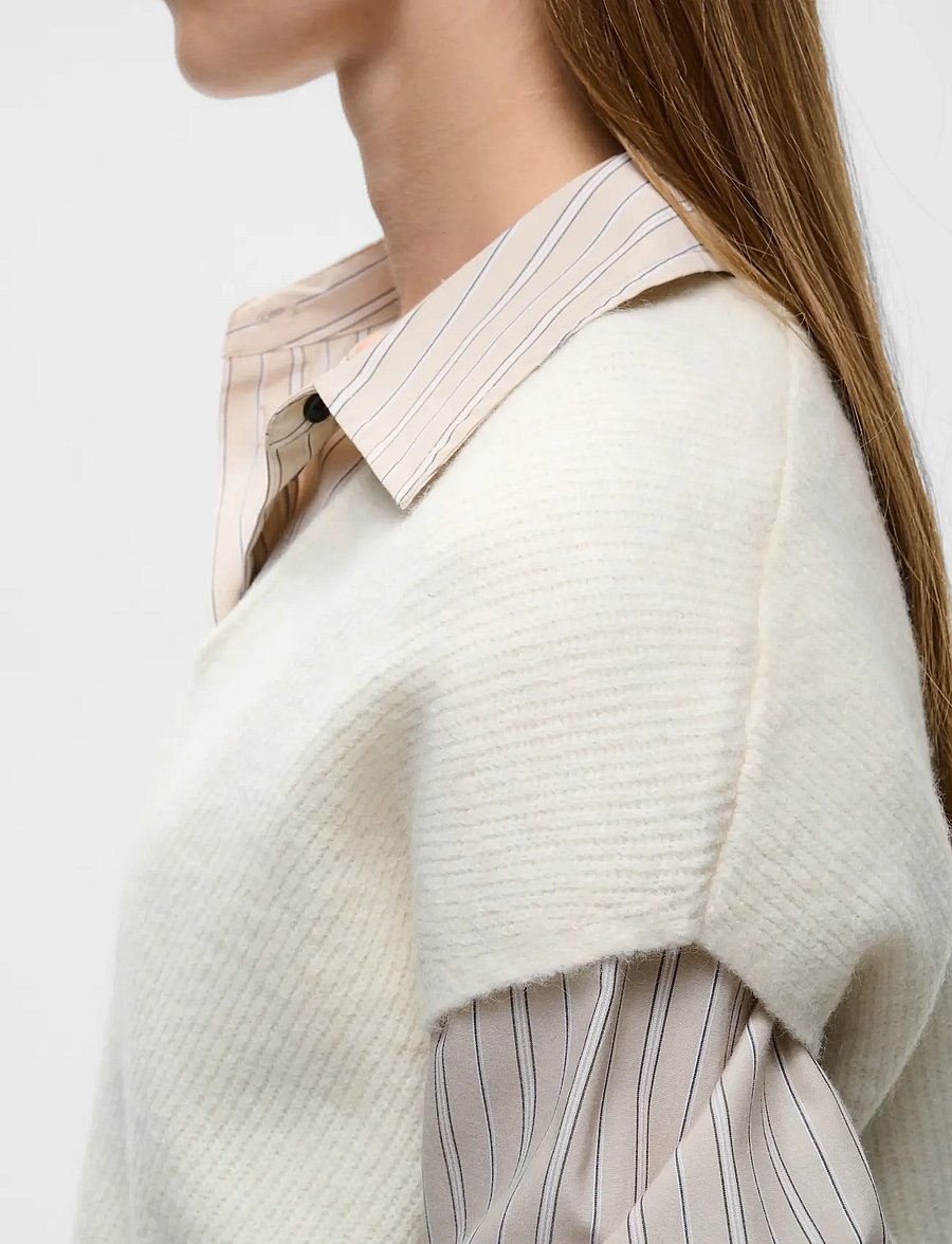 InWear - GUNAIW TOP - stickade tröjor - pearled ivory melange - 3