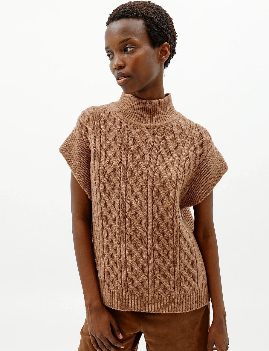 InWear - TAIEIW VEST - strickwesten - tobacco brown - 0