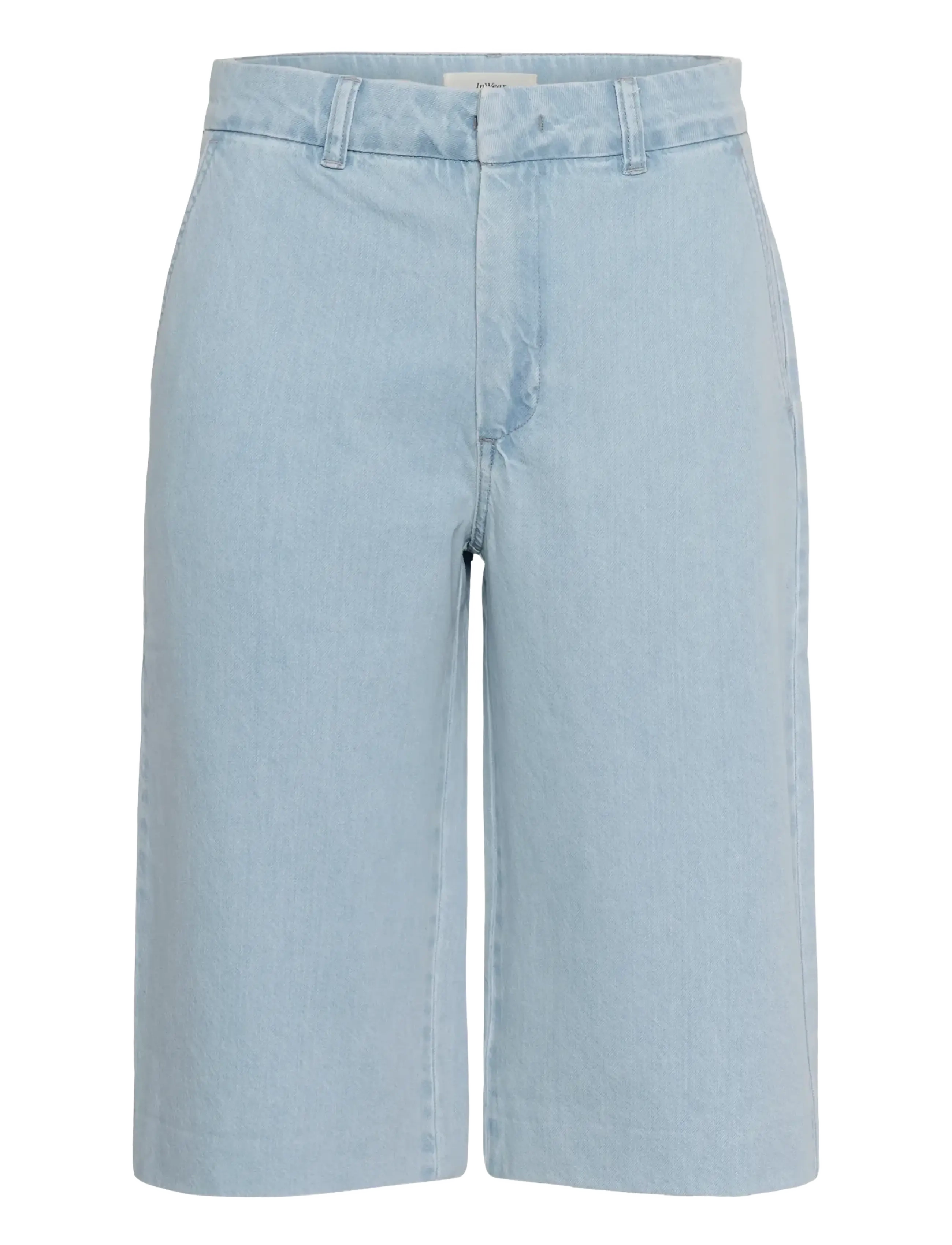 InWear ELLYIW DIAZ CULOTTE PANTS - Shorts - BLEACHED BLUE DENIM / blue