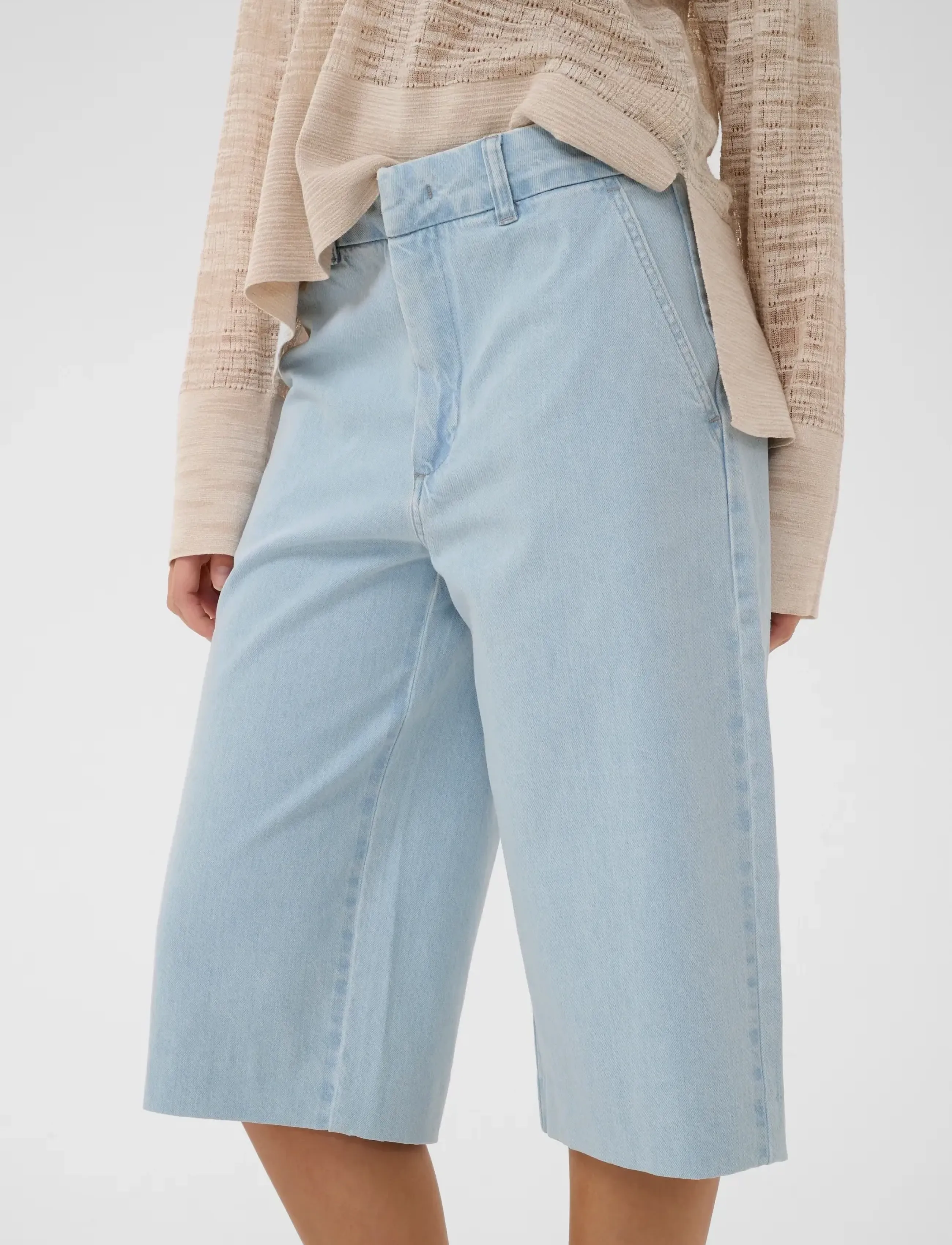 InWear - ELLYIW DIAZ CULOTTE PANTS - jorts - bleached blue denim - 5