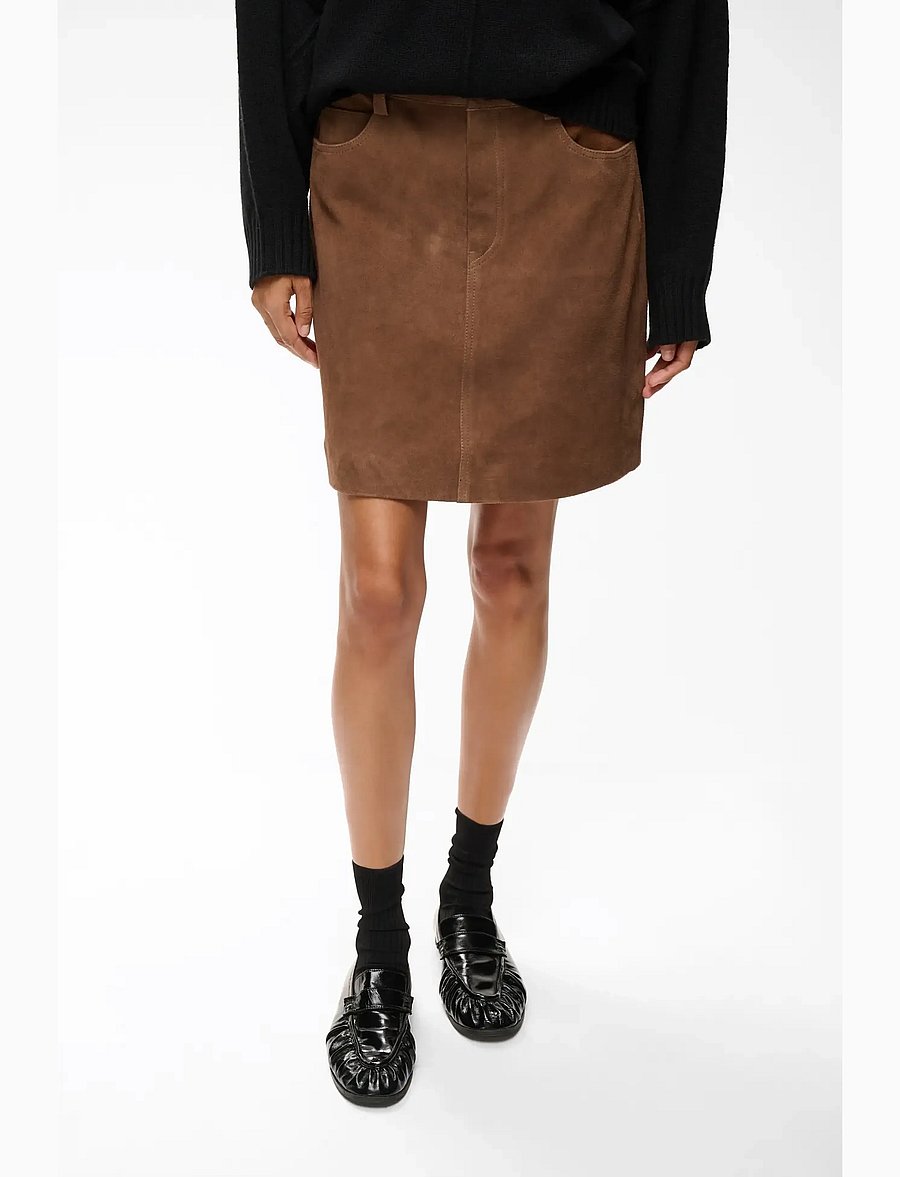 InWear - HELKIIW SUEDE SKIRT - short skirts - sorrel horse - 0