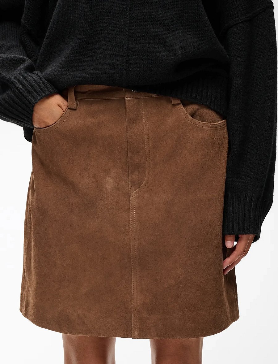 InWear - HELKIIW SUEDE SKIRT - short skirts - sorrel horse - 5