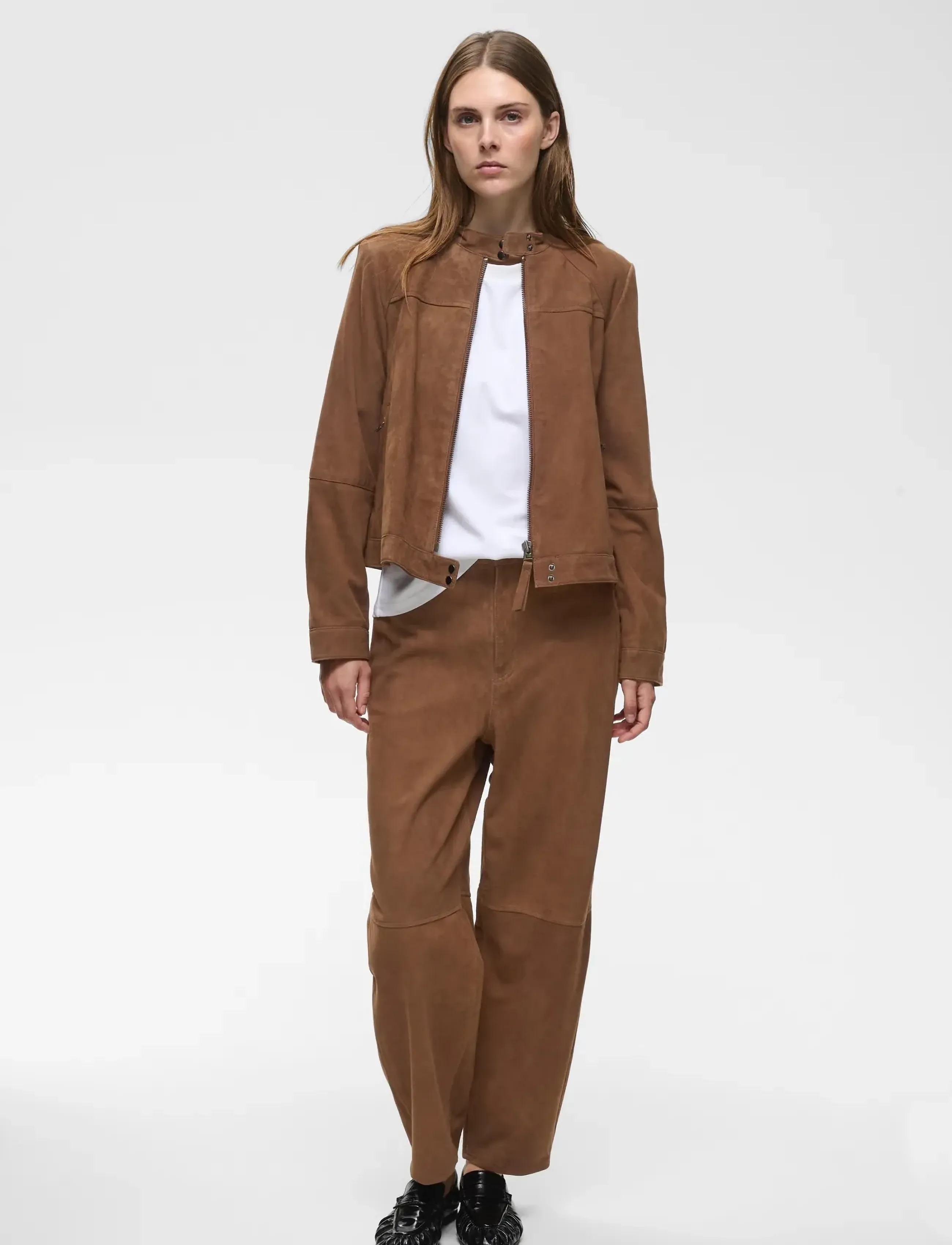 InWear - HELKIIW BARREL SUEDE JEANS - barrel-bukser - sorrel horse - 3