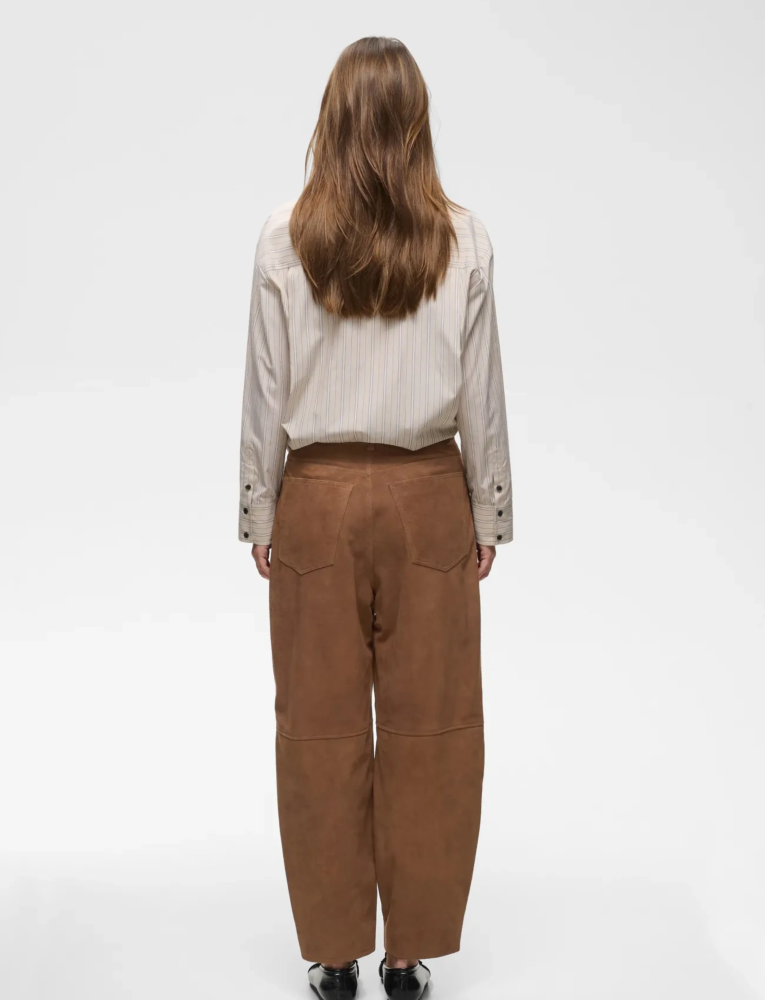 InWear - HELKIIW BARREL SUEDE JEANS - barrel-bukser - sorrel horse - 4