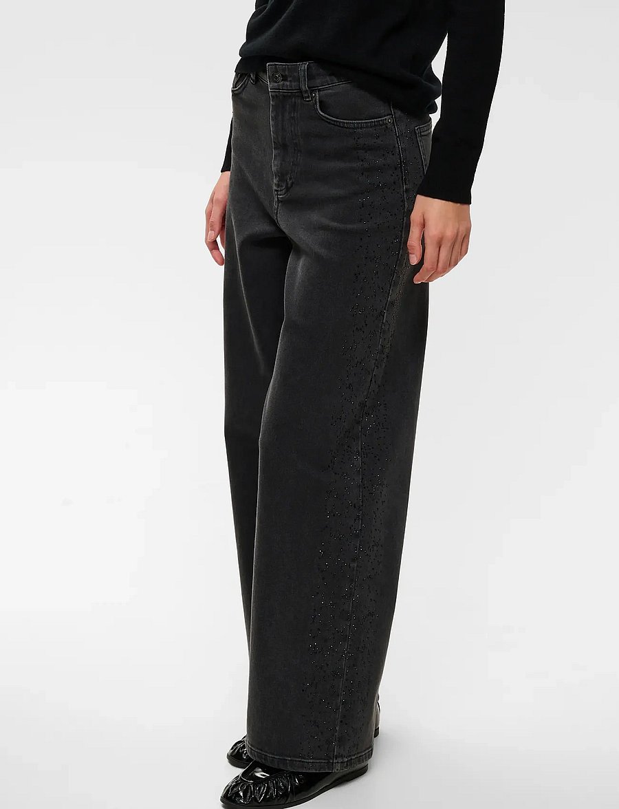 InWear - JUNAIW AALIA JEANS - wide leg jeans - dark grey wash denim - 0
