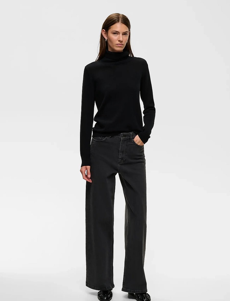 InWear - JUNAIW AALIA JEANS - wide leg jeans - dark grey wash denim - 3