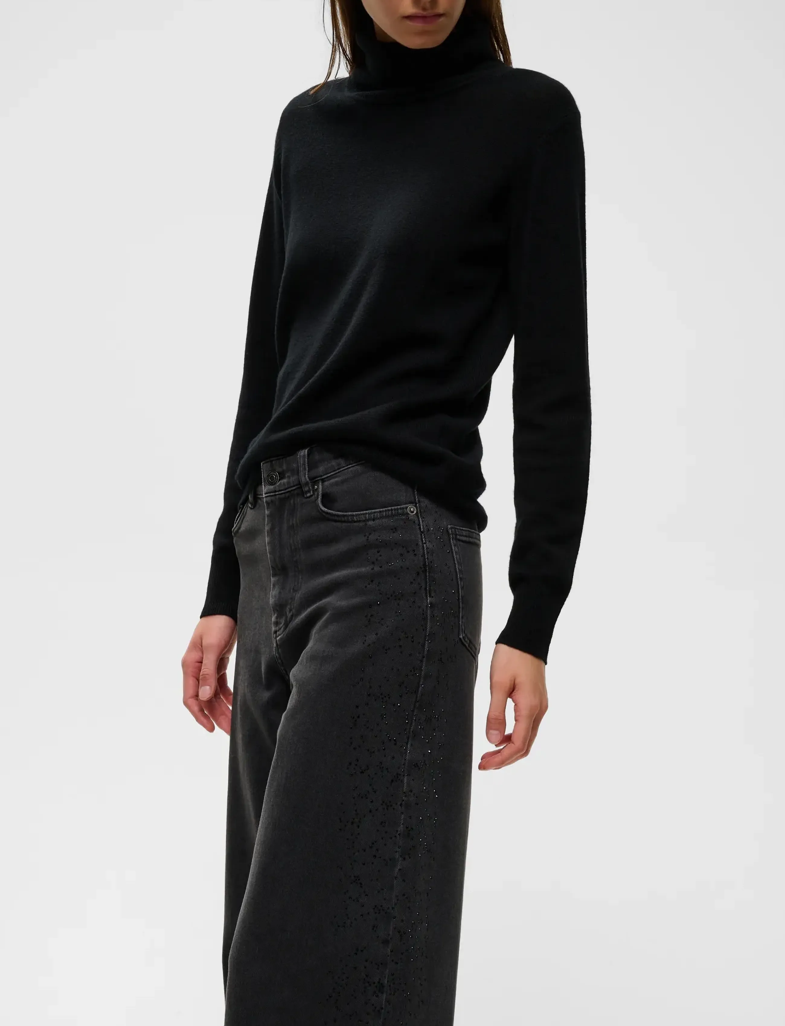 InWear - JUNAIW AALIA JEANS - wide leg jeans - dark grey wash denim - 5