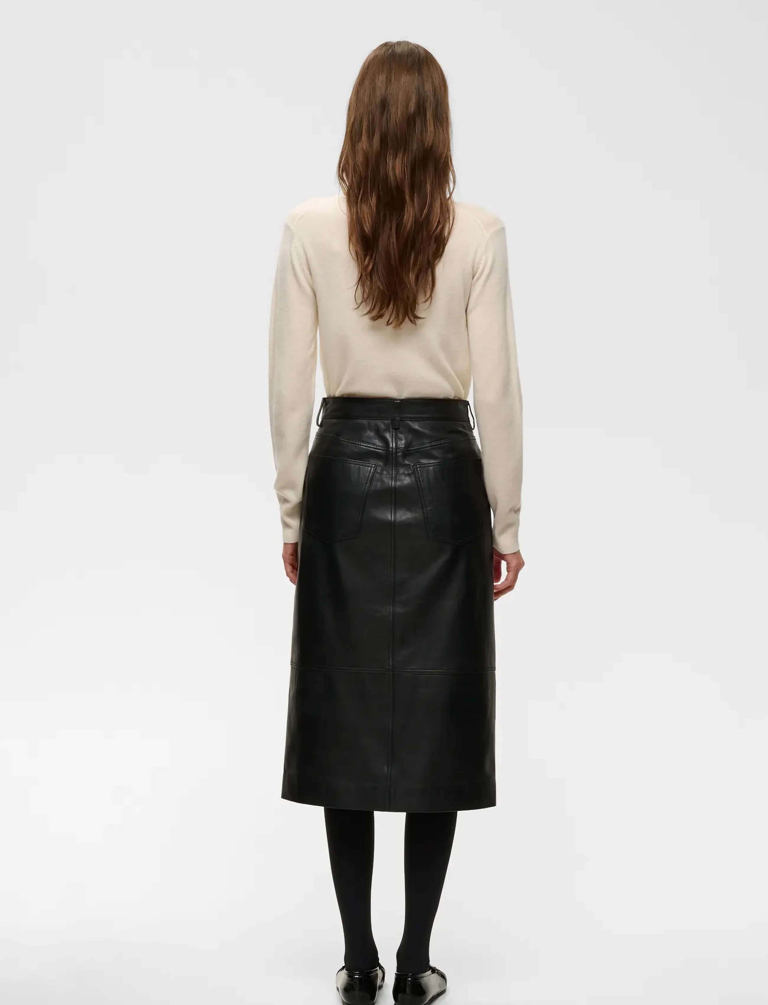 InWear - JOKOIW LEATHER SKIRT - lædernederdele - black - 4