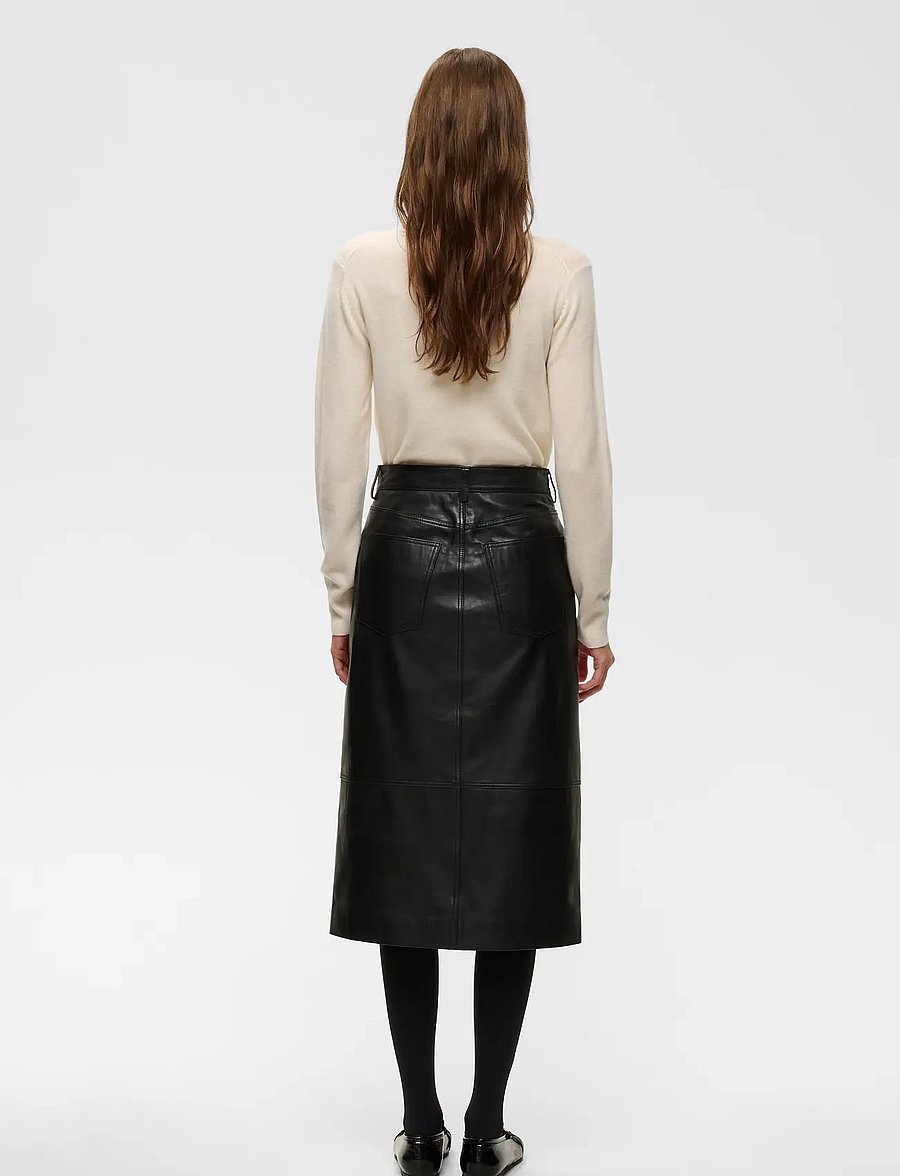 InWear - JOKOIW LEATHER SKIRT - lædernederdele - black - 4