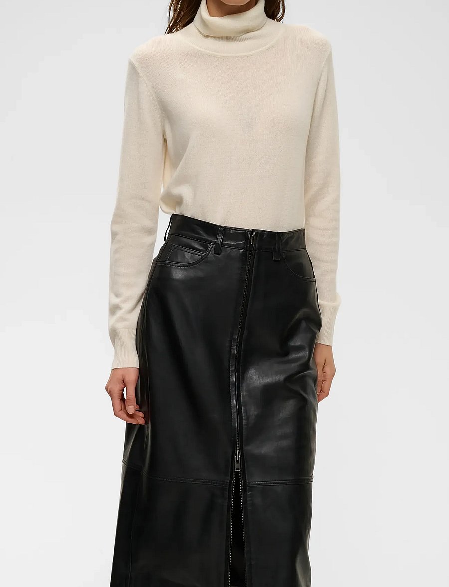 InWear - JOKOIW LEATHER SKIRT - lædernederdele - black - 5