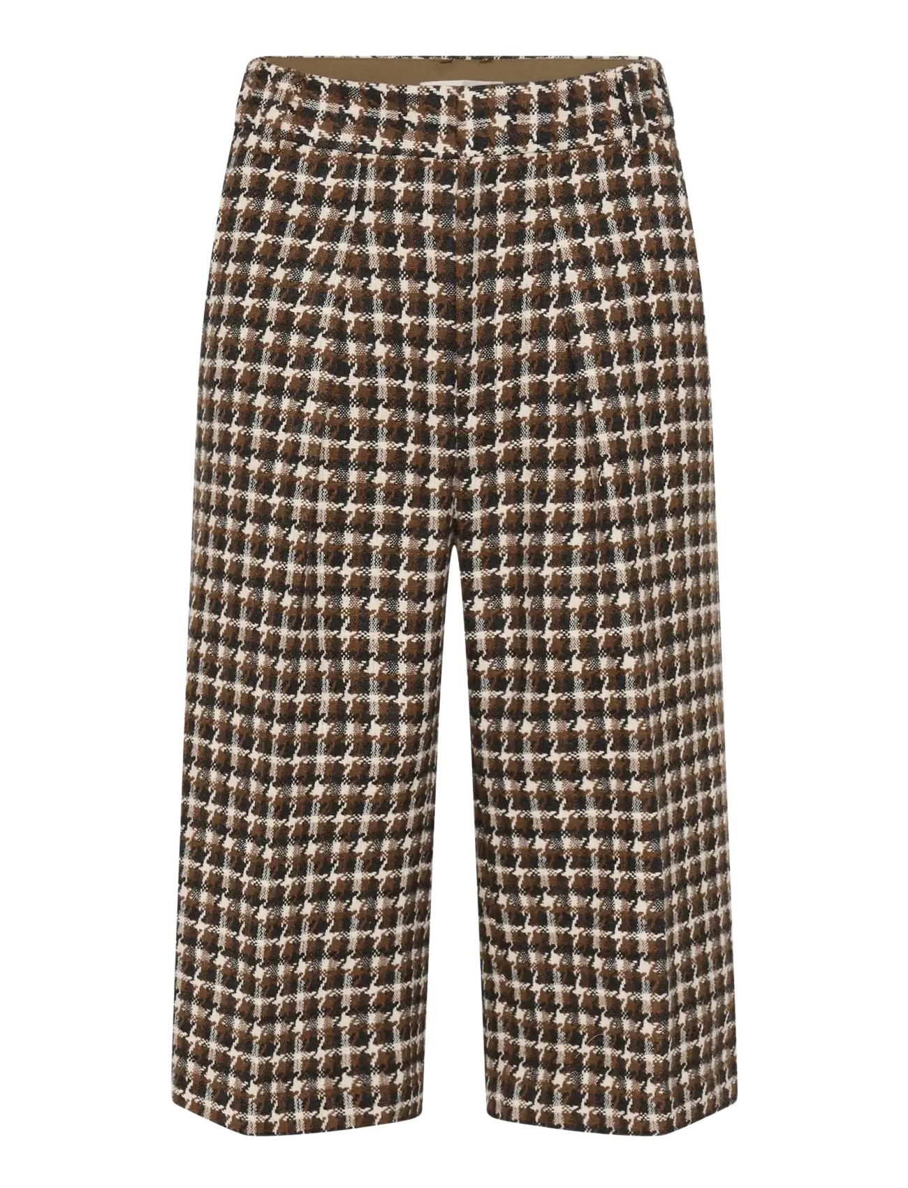InWear - CARSONNEIW CULOTTE PANTS - poolpikad püksid - black/ brown - 1