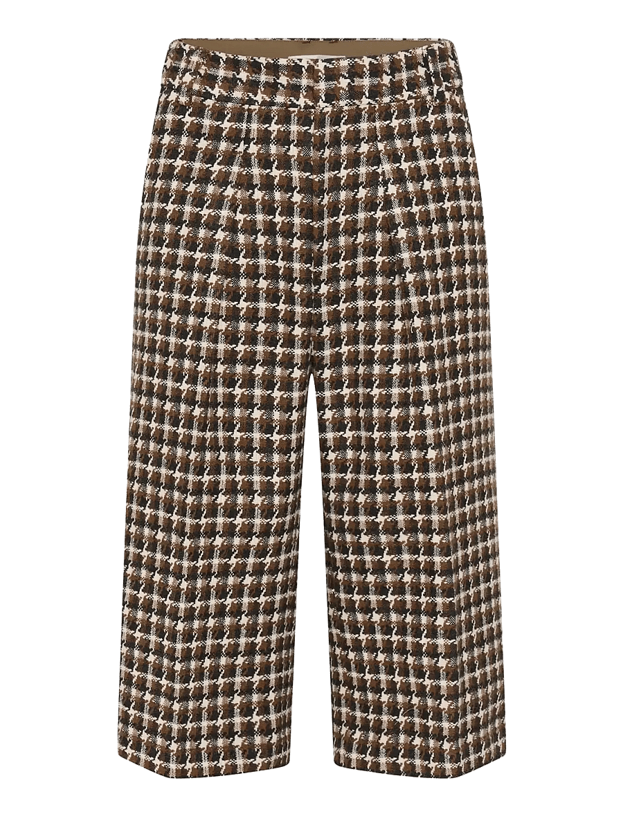 InWear - CARSONNEIW CULOTTE PANTS - poolpikad püksid - black/ brown - 1