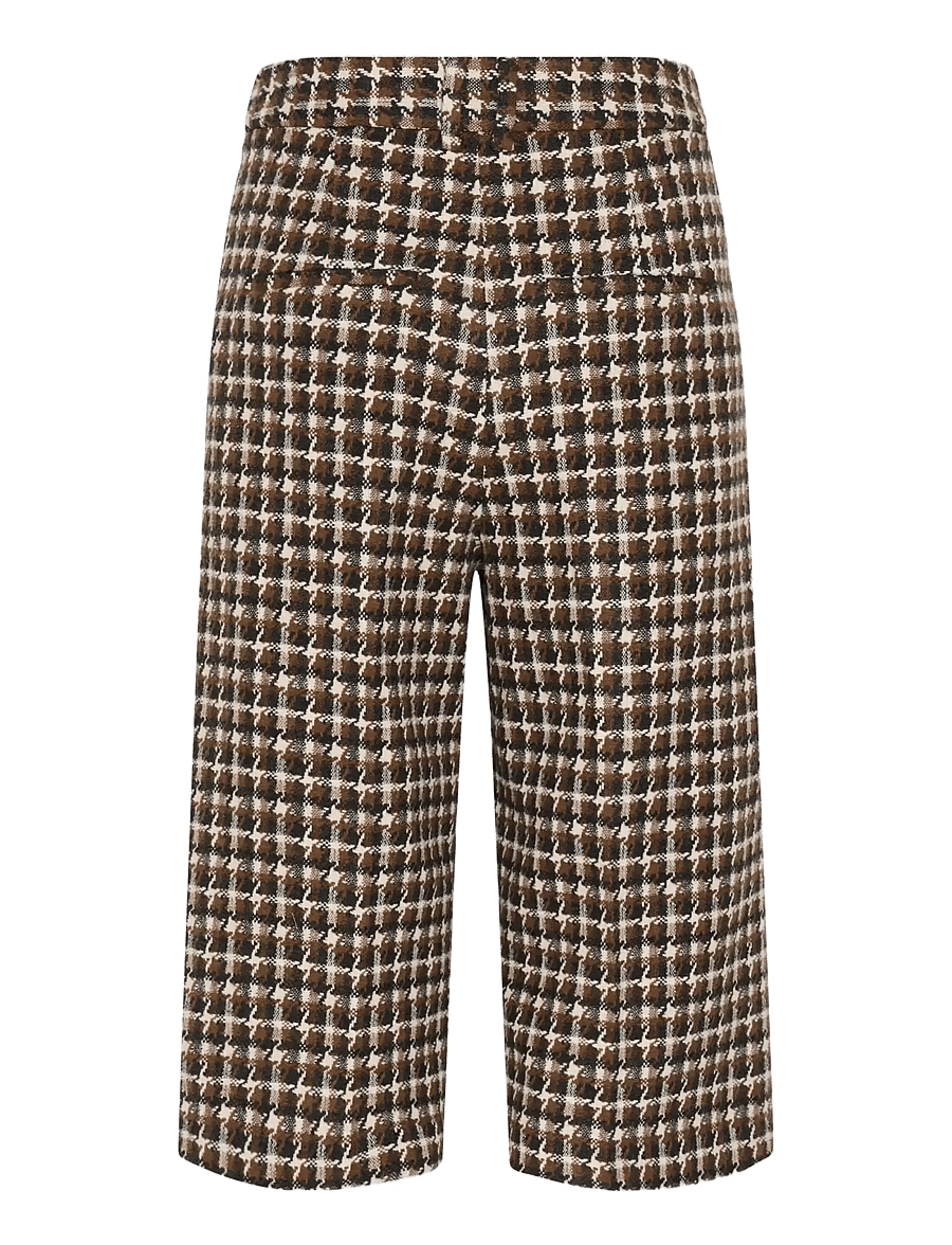 InWear - CARSONNEIW CULOTTE PANTS - poolpikad püksid - black/ brown - 2
