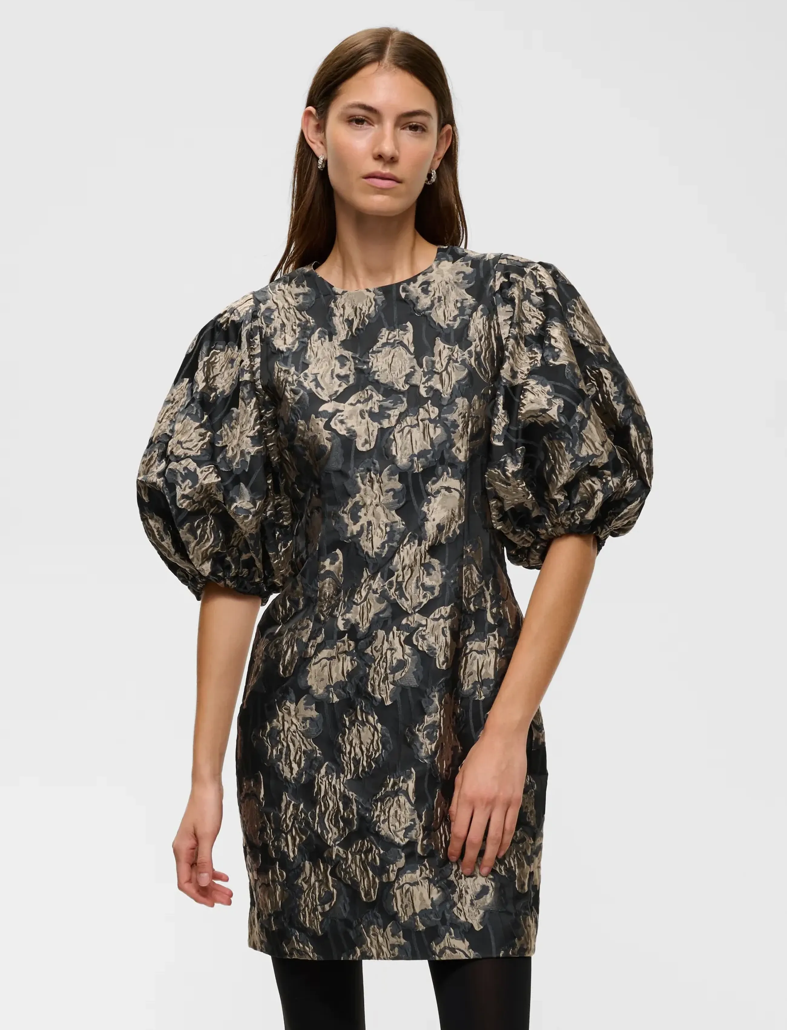 InWear YANCIEIW DRESS - Mode trends - FLOWER JACQUARD / black