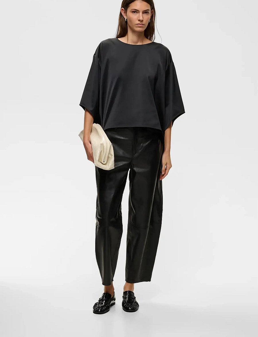 InWear - ZILKYIW A-LINE TOP - kurzärmelige blusen - black - 3