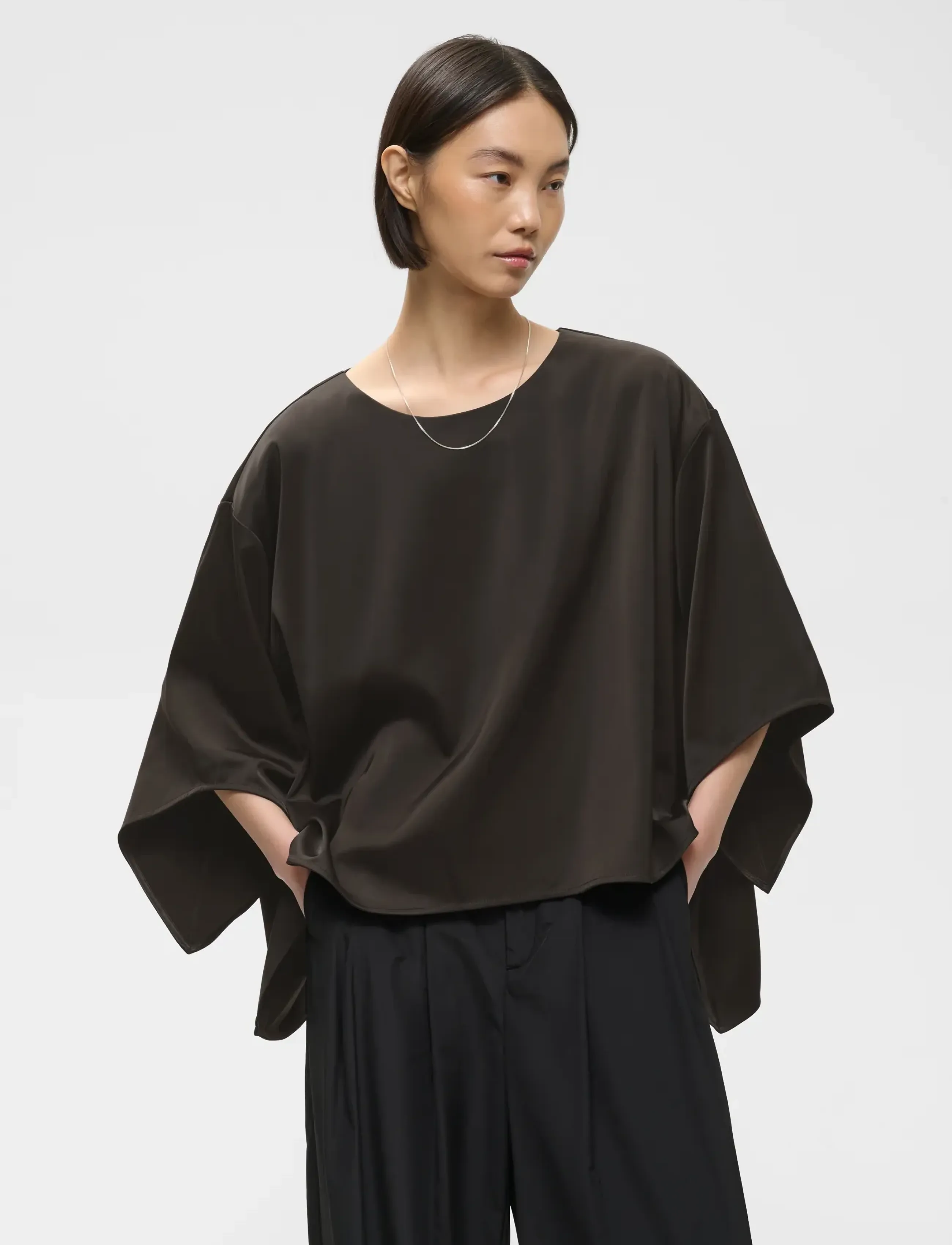 InWear ZILKYIW A-LINE TOP - Pluusid ja särgid - CHOCOLATE BROWN / brown