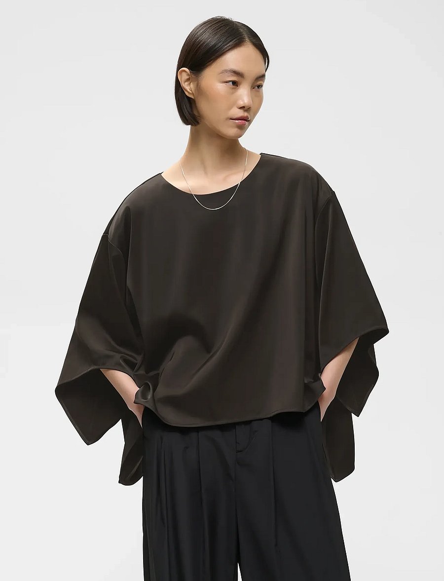 InWear - ZILKYIW A-LINE TOP - kurzärmelige blusen - chocolate brown - 0