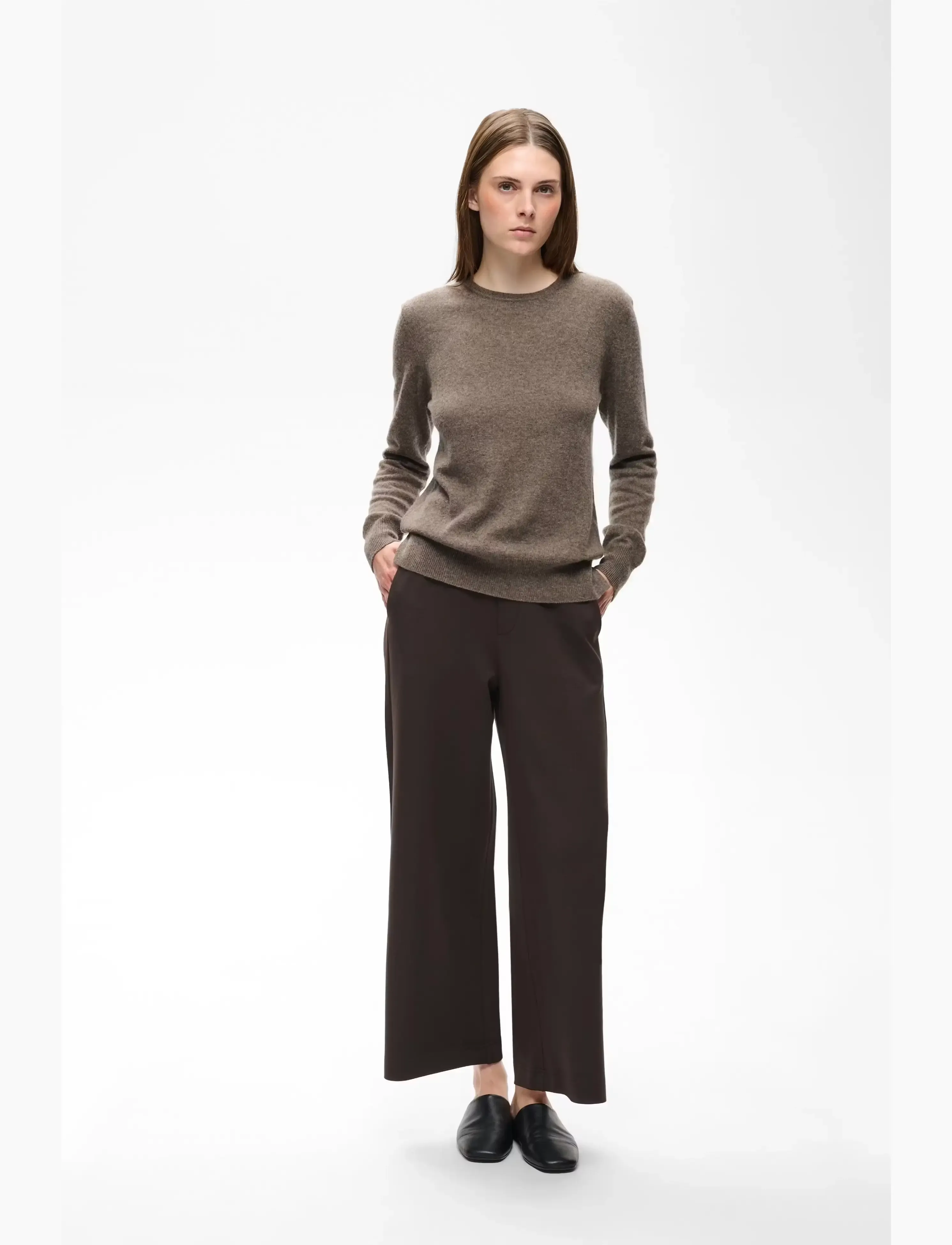 InWear GINCETTEIW CROPPED PANT - Trousers - CHOCOLATE BROWN / brown