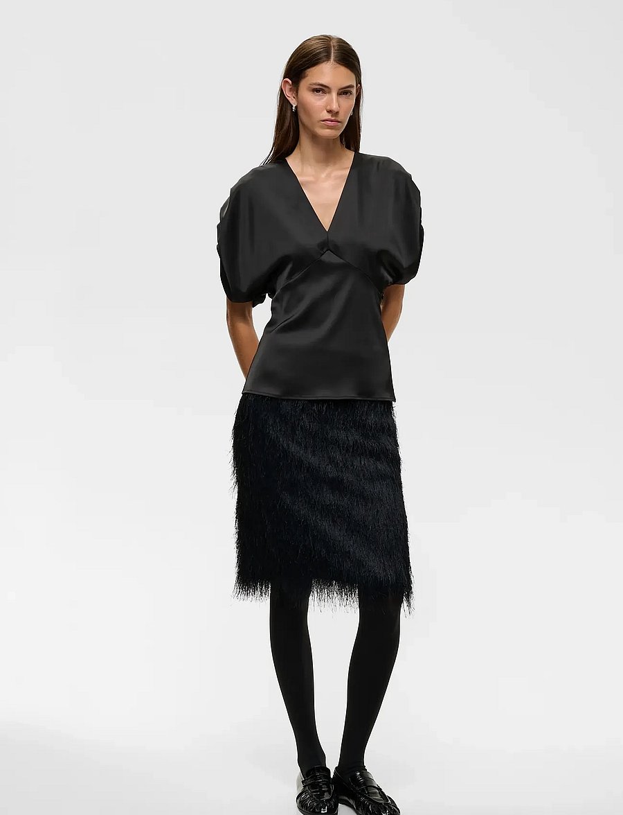 InWear - OAKKIIW TOP - kortærmede bluser - black - 3