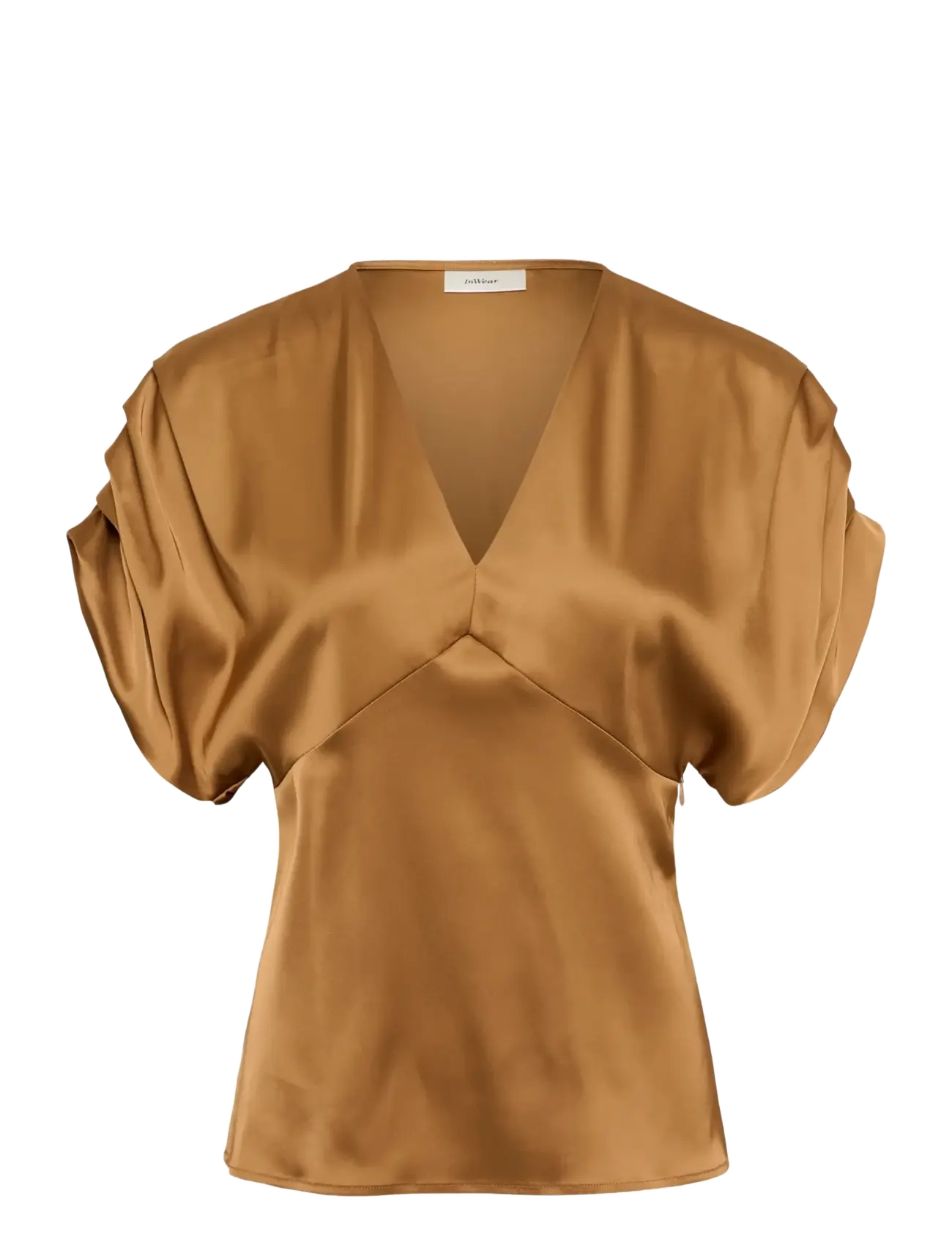 InWear - OAKKIIW TOP - short-sleeved blouses - tobacco brown - 1