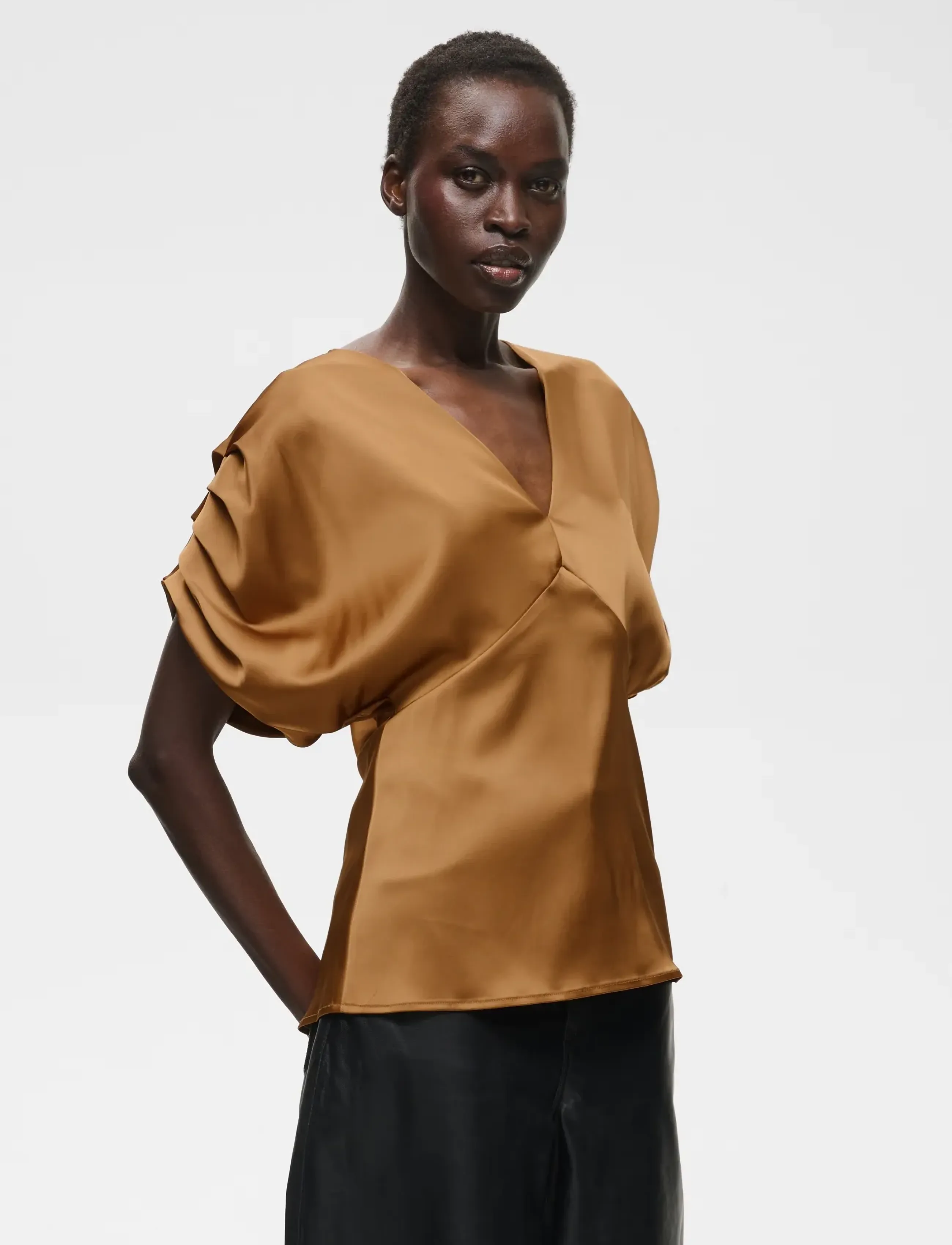 InWear OAKKIIW TOP - Blouses - TOBACCO BROWN / brown