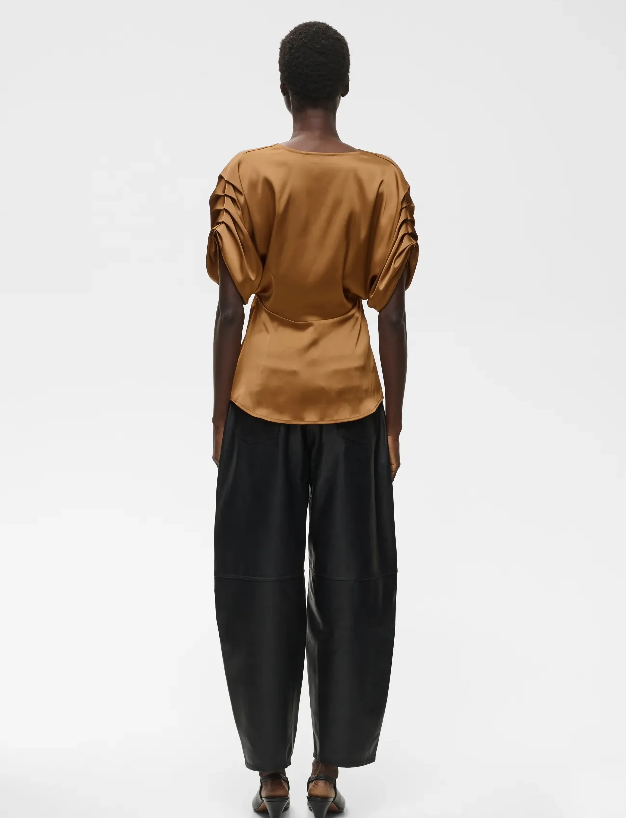 InWear - OAKKIIW TOP - short-sleeved blouses - tobacco brown - 4