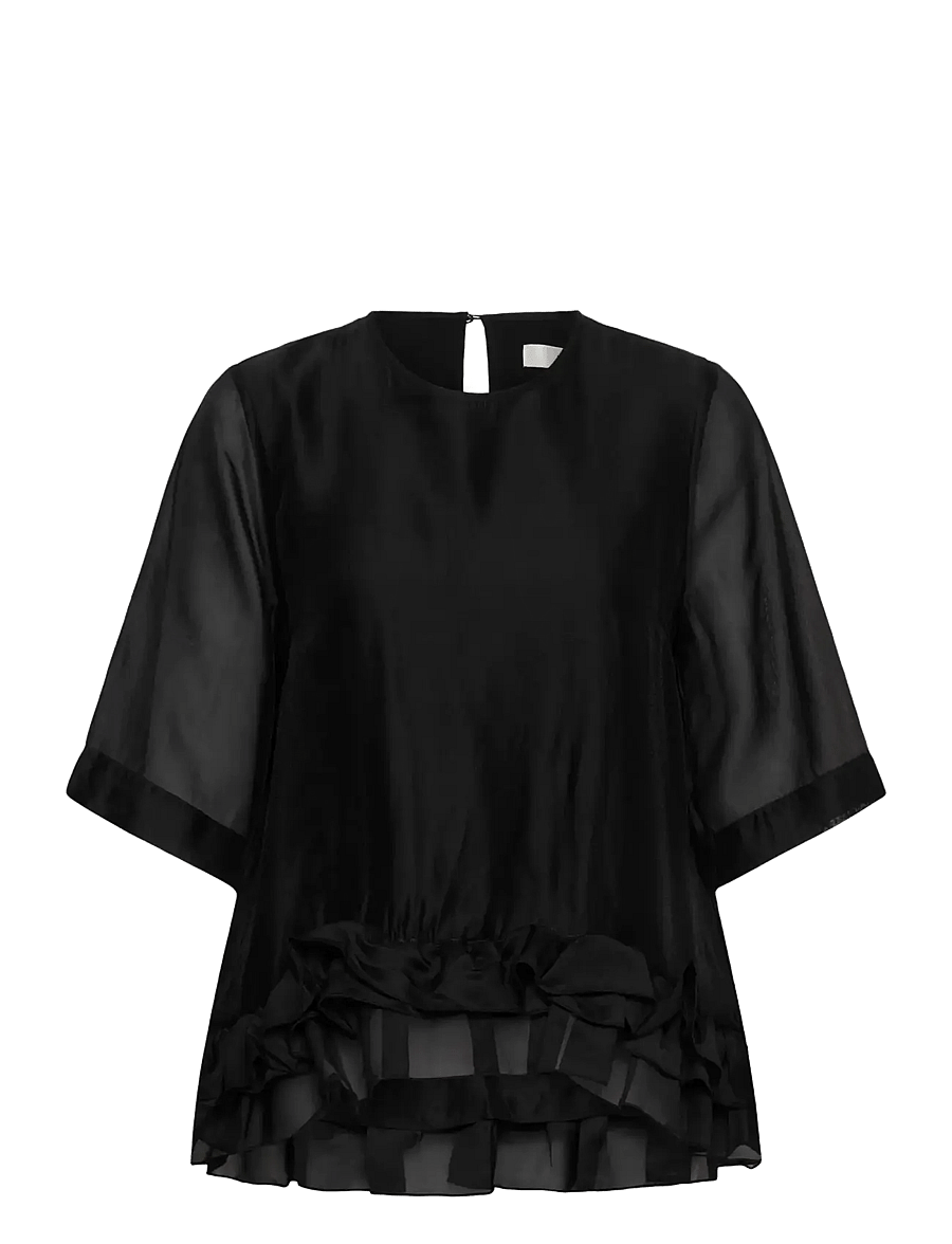 InWear - ORANGEIW TOP - kurzärmelige blusen - black - 1