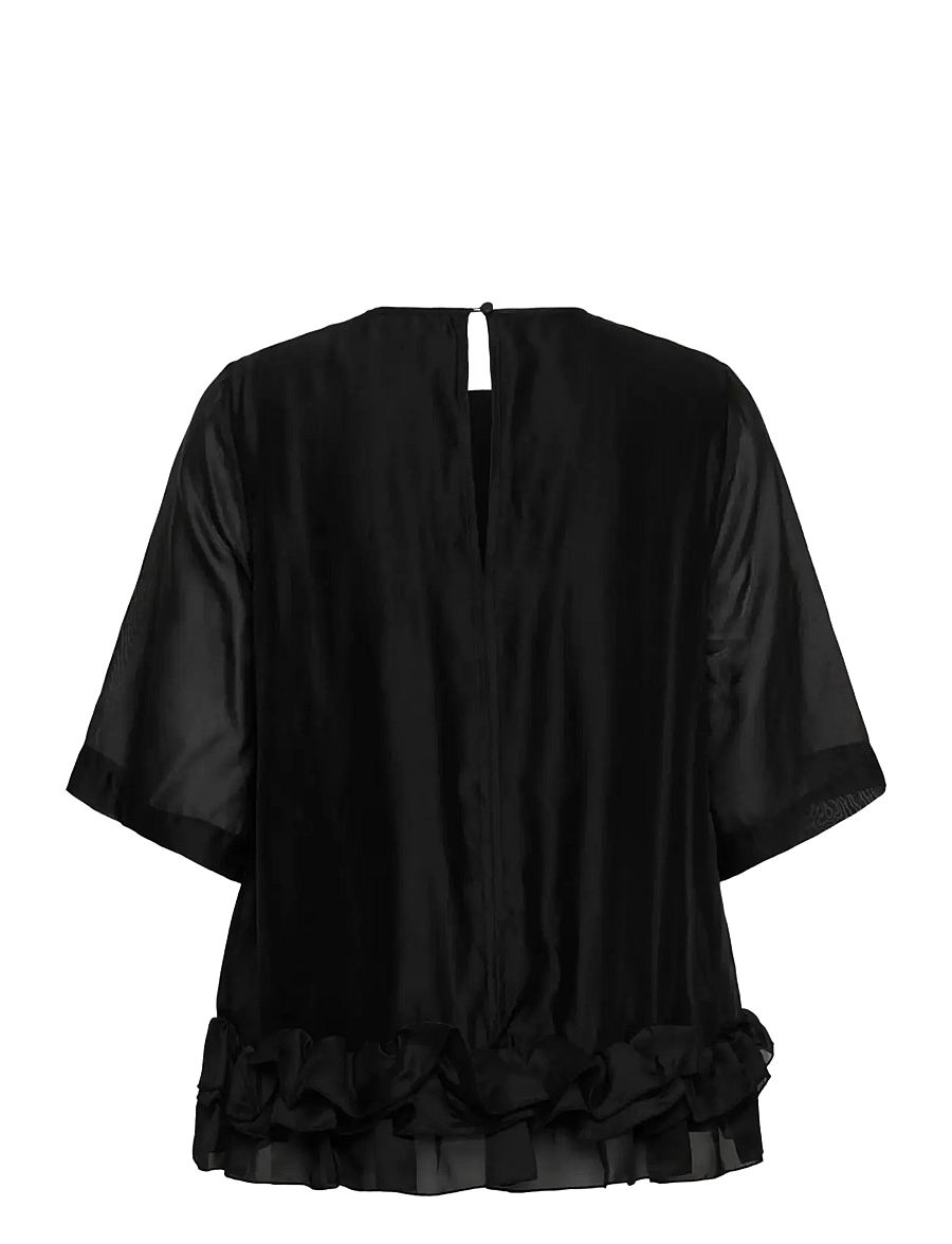 InWear - ORANGEIW TOP - kurzärmelige blusen - black - 2