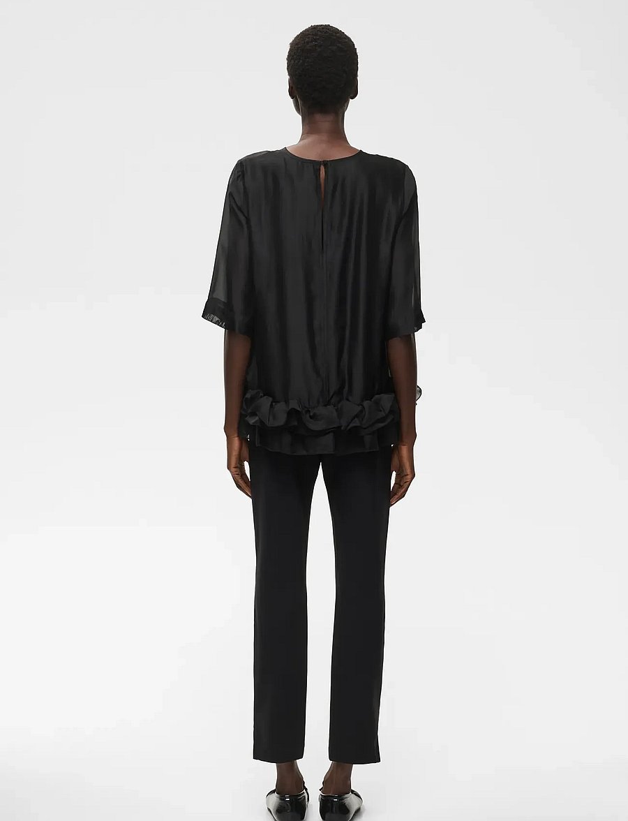 InWear - ORANGEIW TOP - kurzärmelige blusen - black - 4