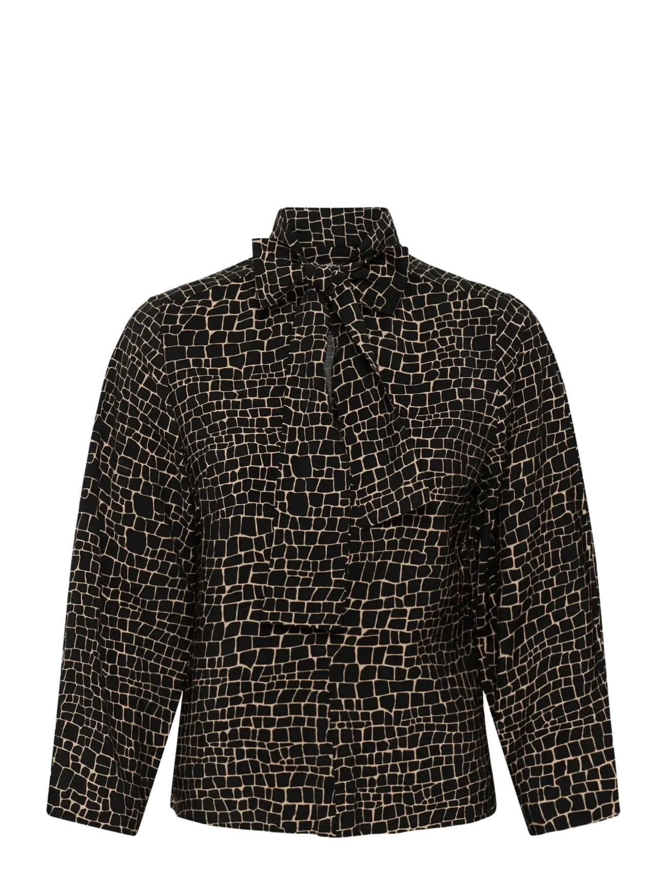 InWear ORYIW BLOUSE - Blusen - BLACK CROCO / black