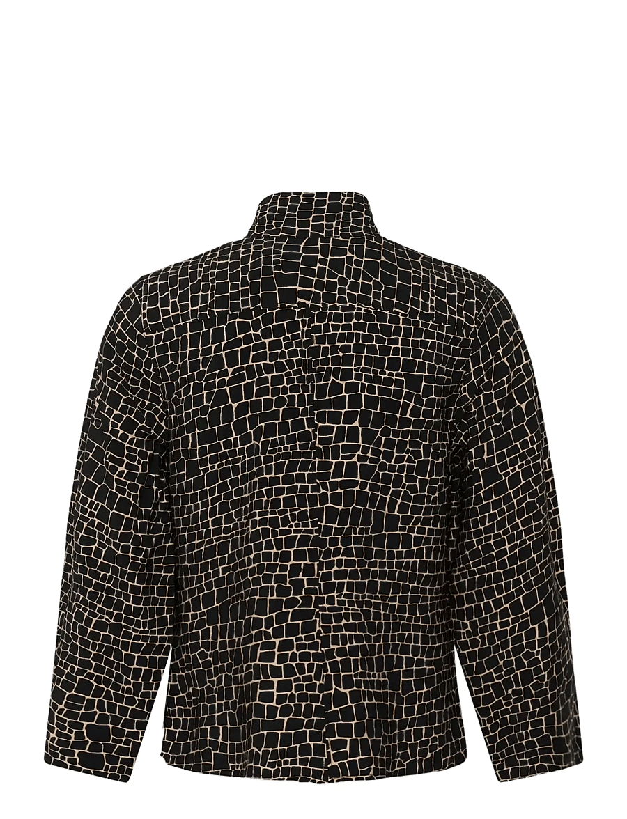 InWear - ORYIW BLOUSE - pikkade varrukatega pluusid - black croco - 1