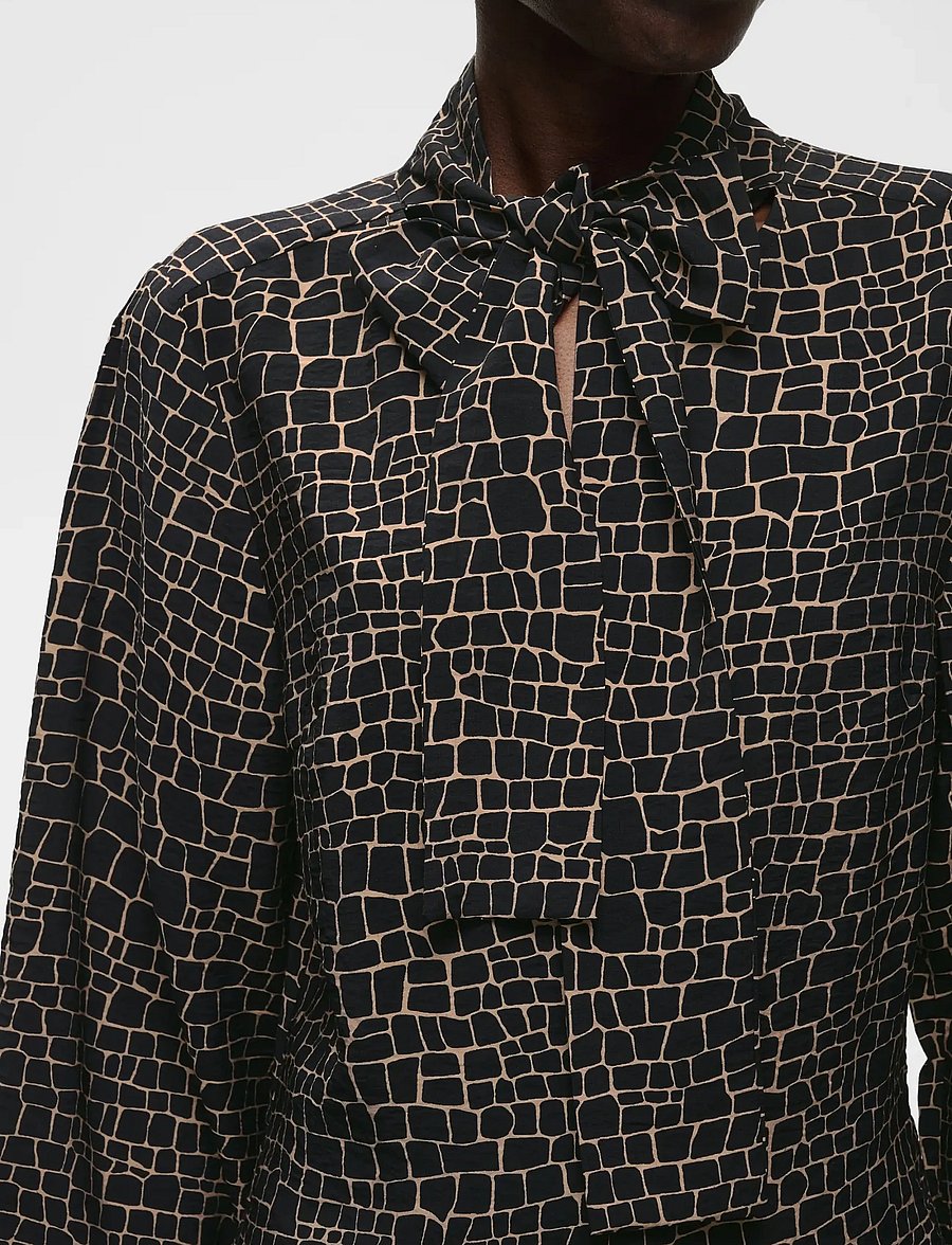 InWear - ORYIW BLOUSE - långärmade blusar - black croco - 3