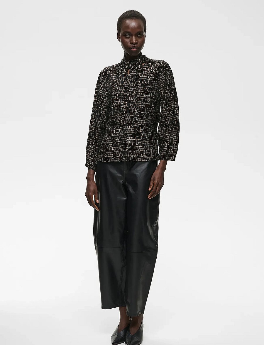 InWear - ORYIW BLOUSE - långärmade blusar - black croco - 4