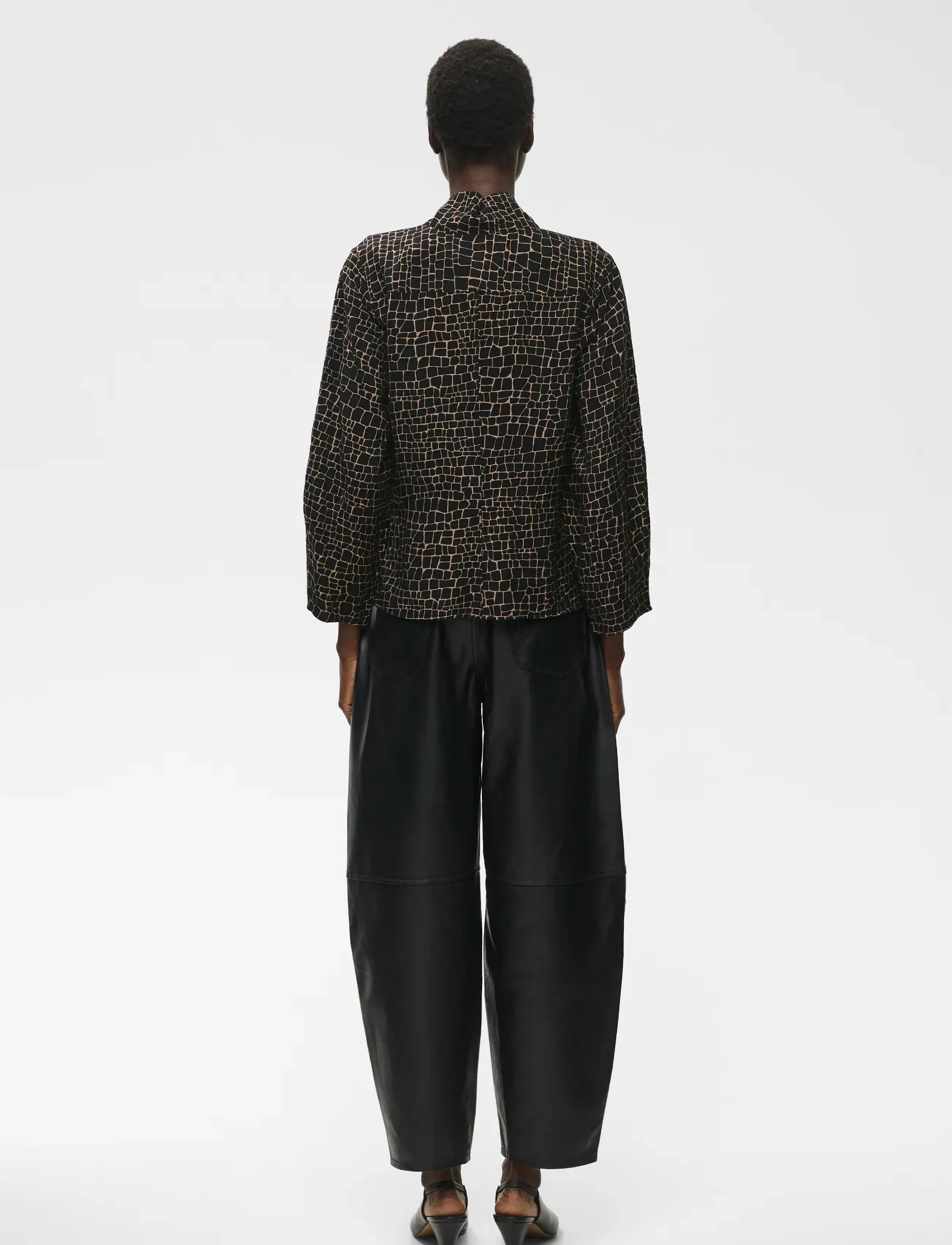 InWear - ORYIW BLOUSE - långärmade blusar - black croco - 5