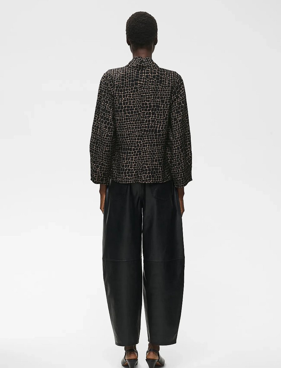 InWear - ORYIW BLOUSE - långärmade blusar - black croco - 5
