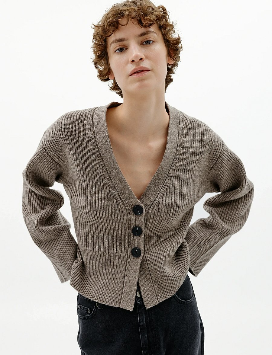 InWear - NOOMIIW KAXY CARDIGAN - strickjacken - cinder melange - 0