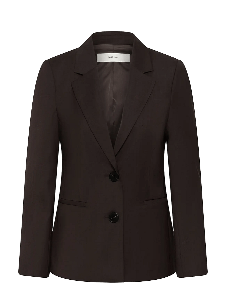 InWear - CADIEIW MEL CORE BLAZER - blazers met één knopenrij - chocolate brown melange - 1
