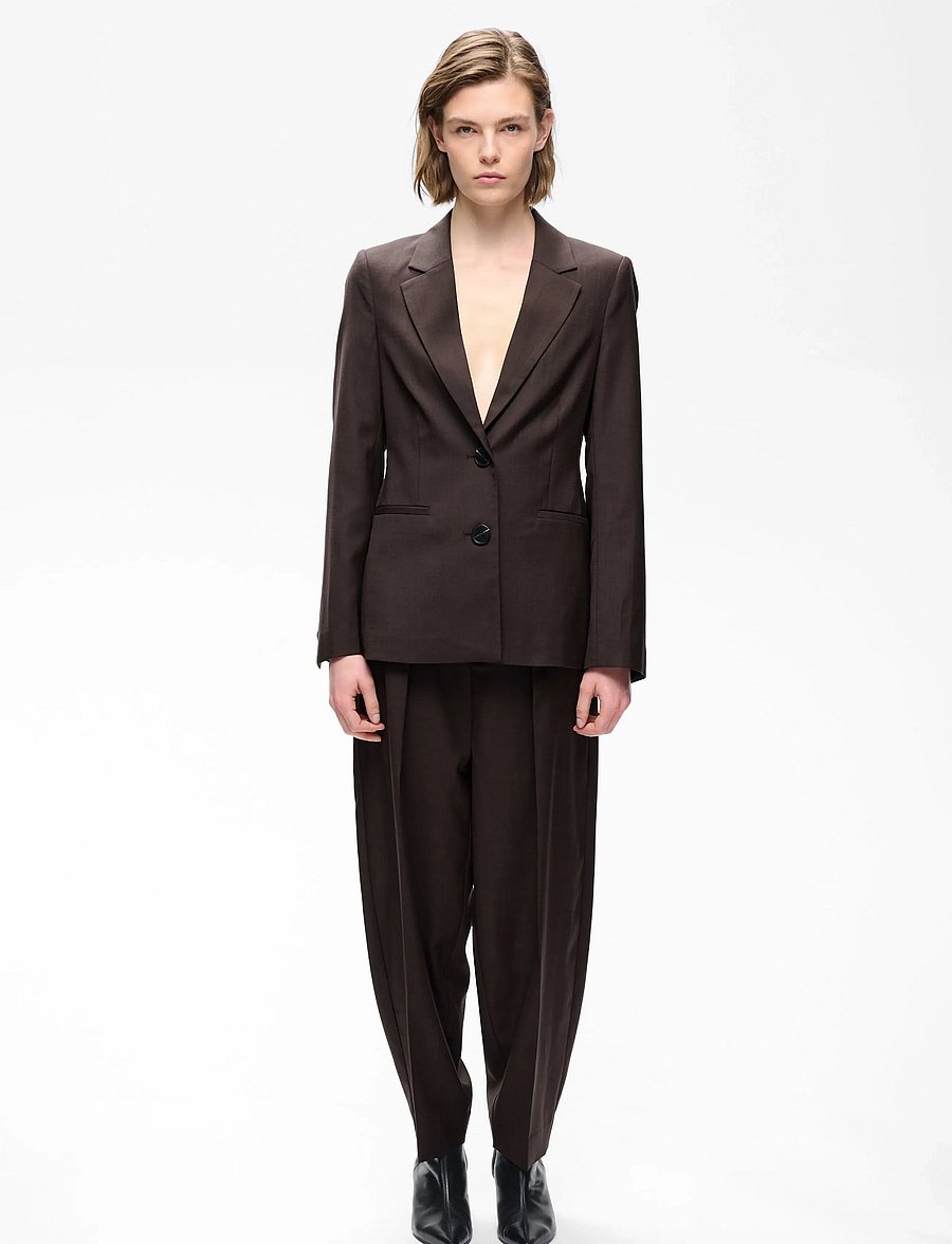 InWear - CADIEIW MEL CORE BLAZER - enkelknäppta kavajer - chocolate brown melange - 0
