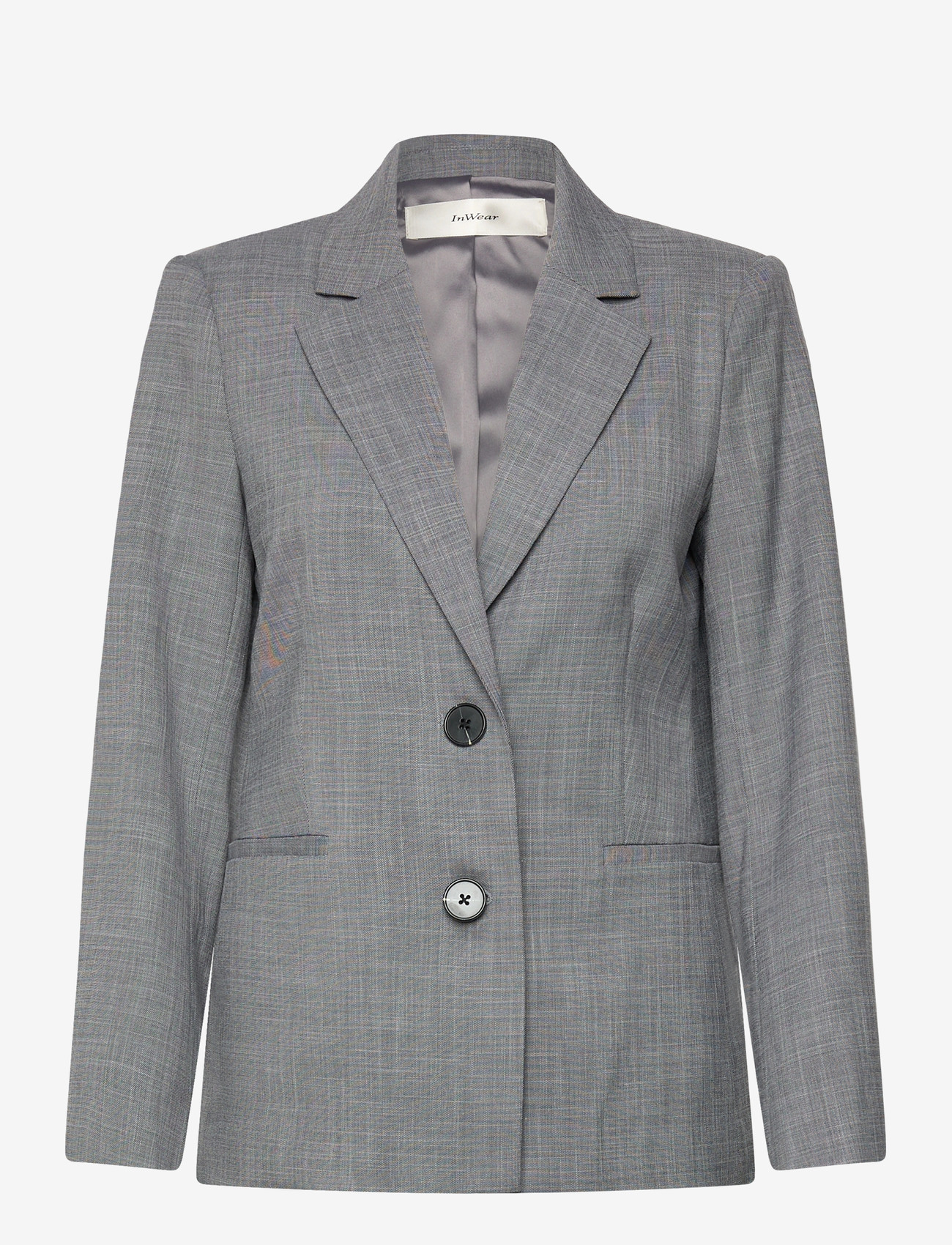 InWear - CADIEIW MEL CORE BLAZER - enkeltradede blazere - new light grey melange - 0