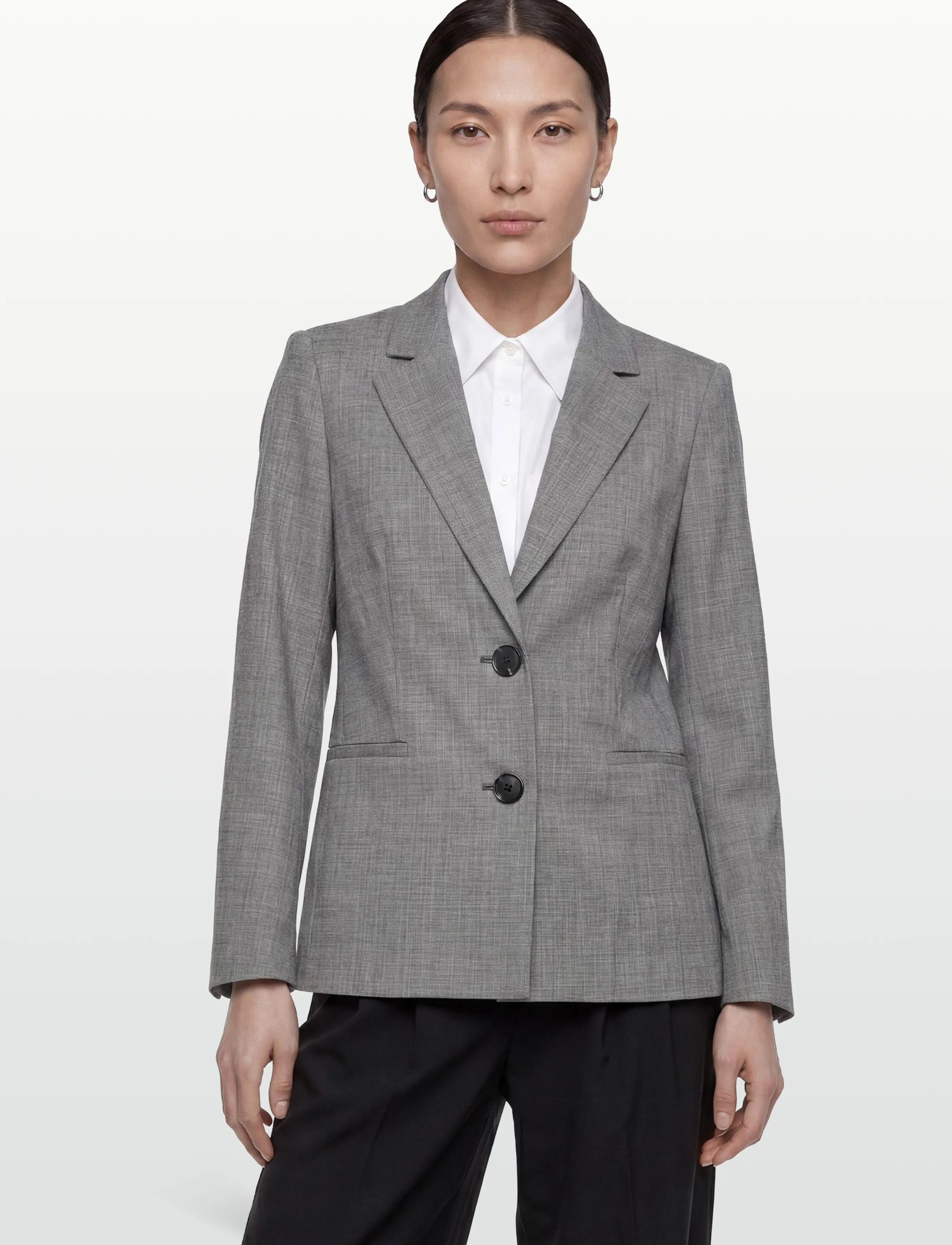 InWear - CADIEIW MEL CORE BLAZER - enkelknäppta kavajer - new light grey melange - 3