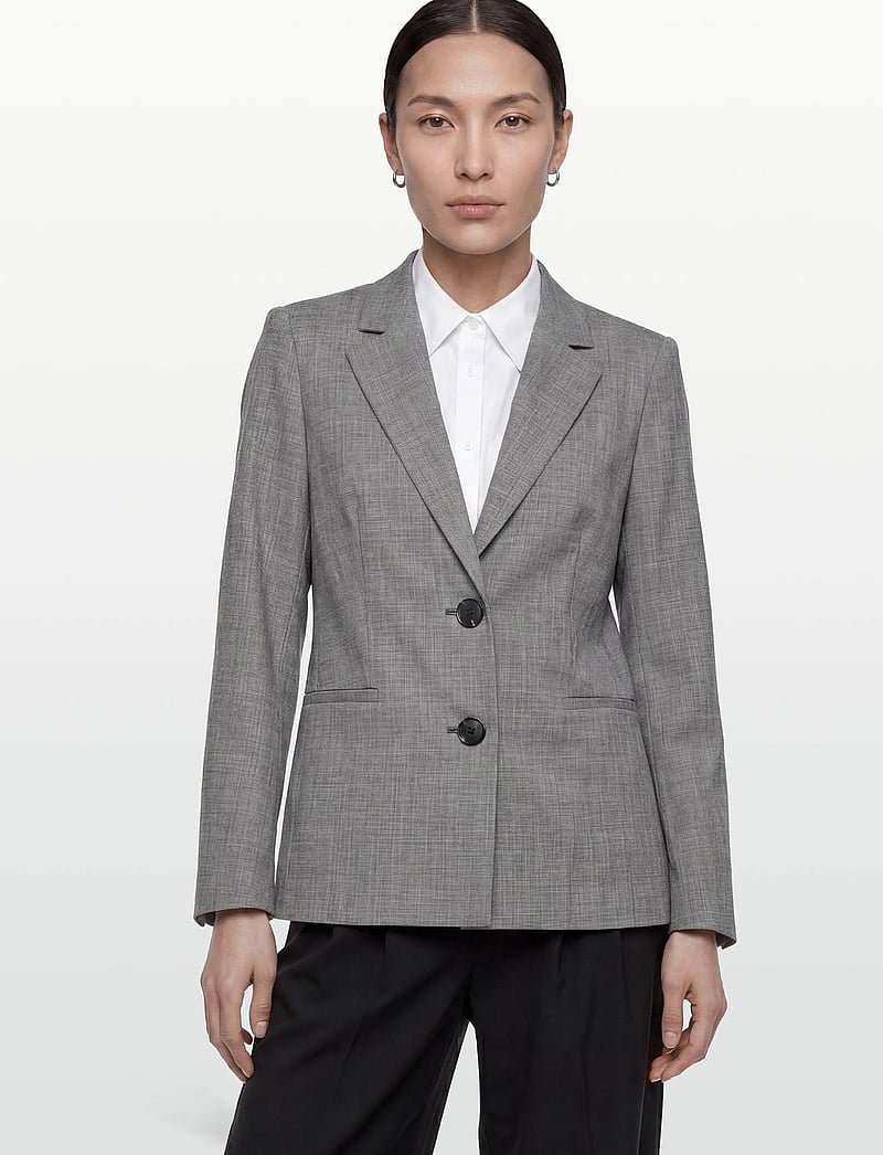 InWear - CADIEIW MEL CORE BLAZER - enkelknäppta kavajer - new light grey melange - 3