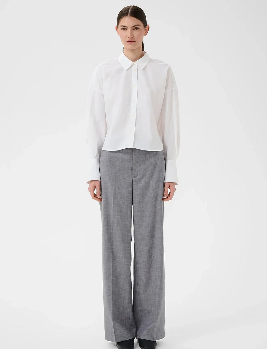 InWear - CADIEIW MEL CORE PANT - anzugshosen - new light grey melange - 4