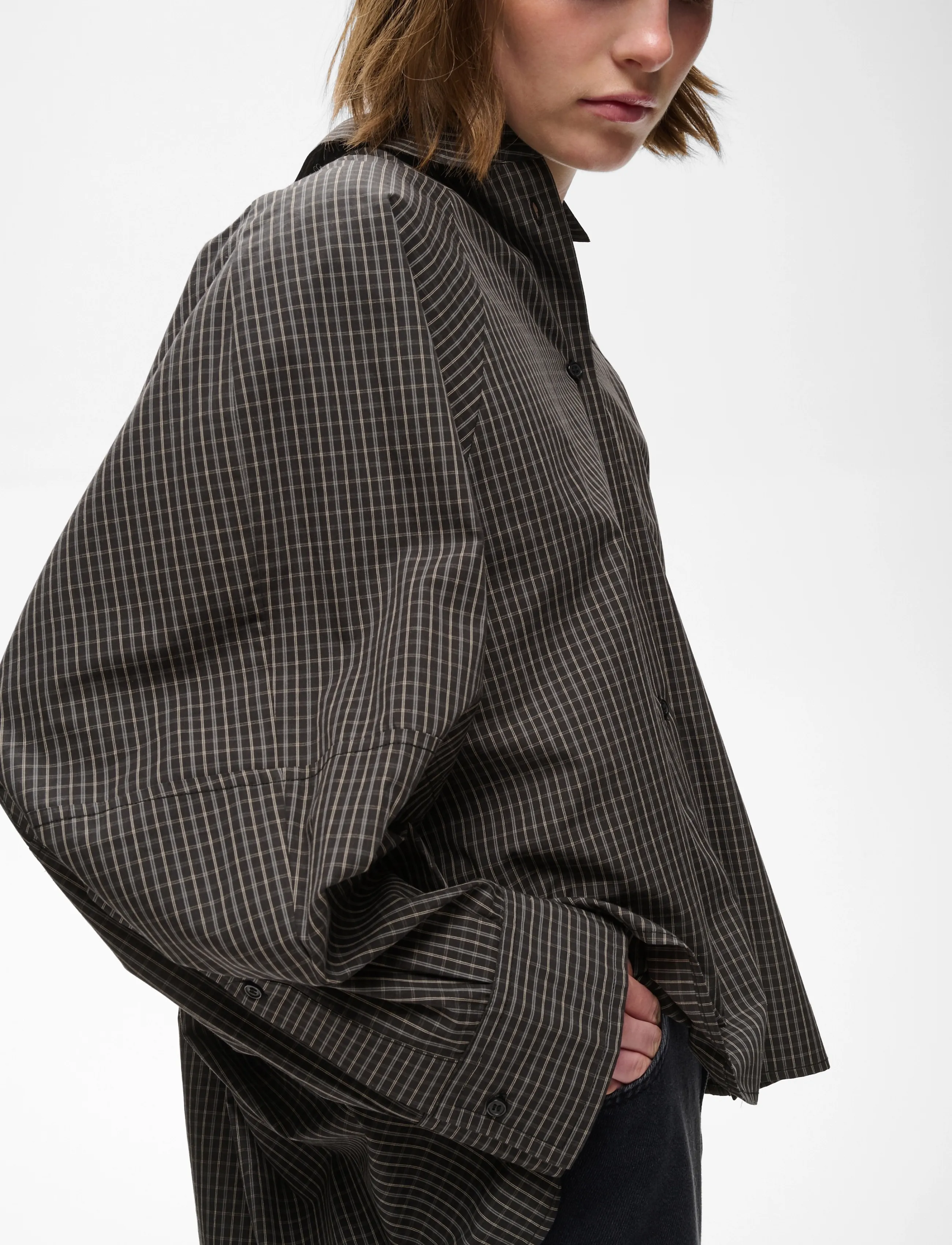 InWear - MILLESIW LOOSE SHIRT - long-sleeved shirts - black graphic check - 4