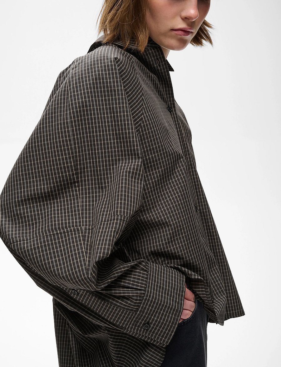 InWear - MILLESIW LOOSE SHIRT - long-sleeved shirts - black graphic check - 4