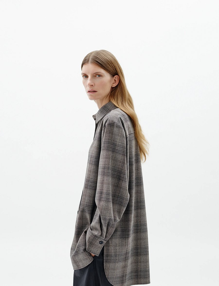 InWear - CHECKIEIW SHIRT JACKET - long-sleeved shirts - brown fall check - 2