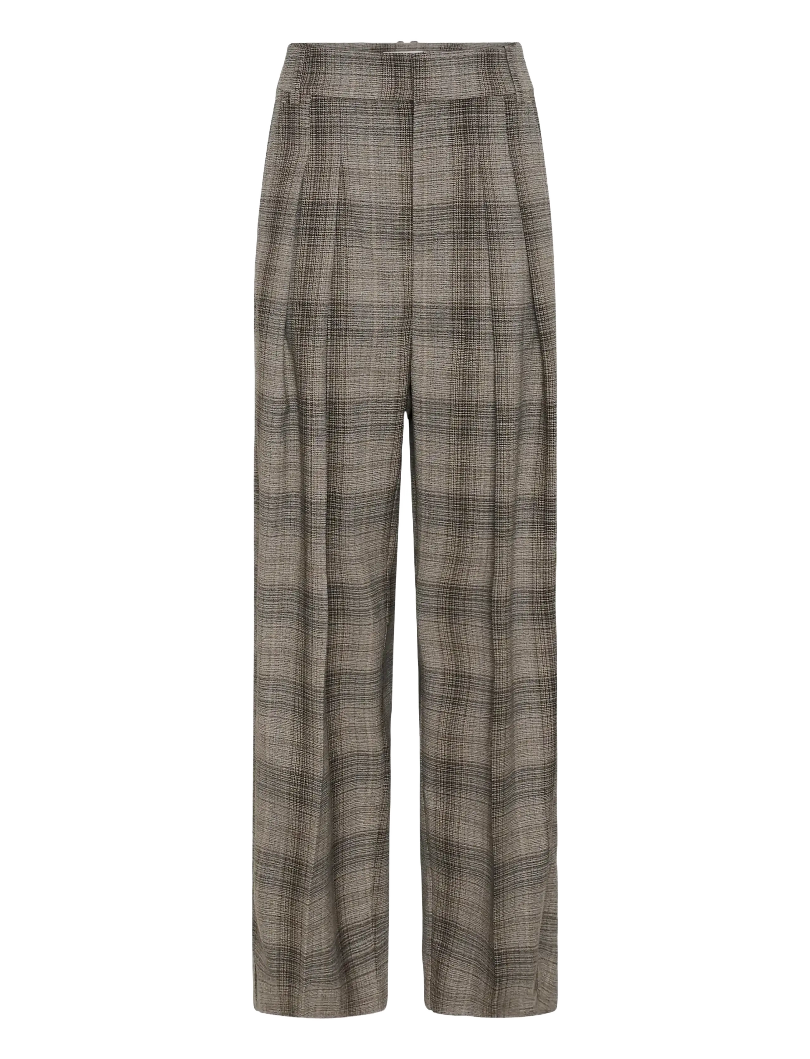 InWear - CHECKIEIW BARREL PANT - brown fall check - 1