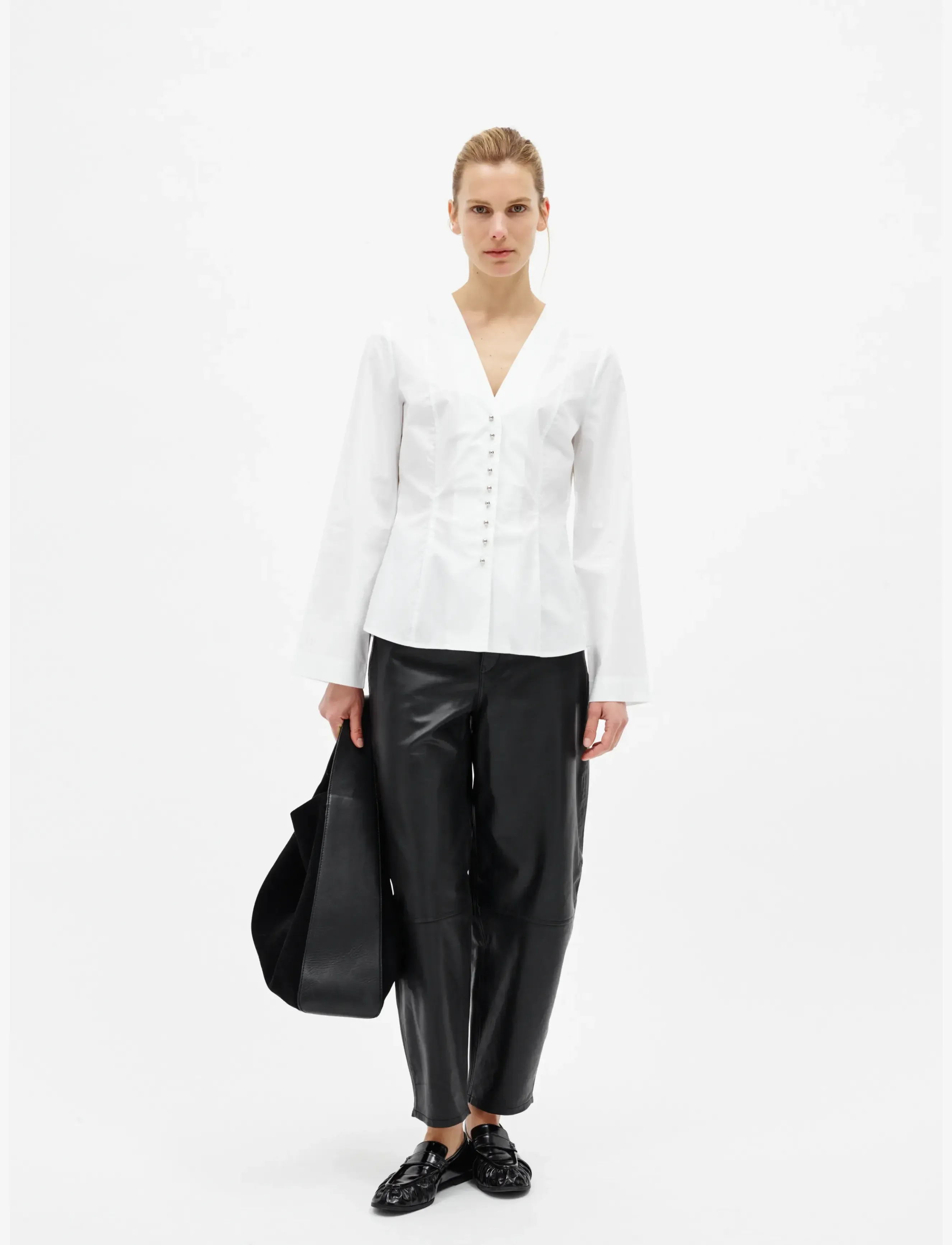 InWear Jokoiw Barrel Leather Jeans dam – bild 2