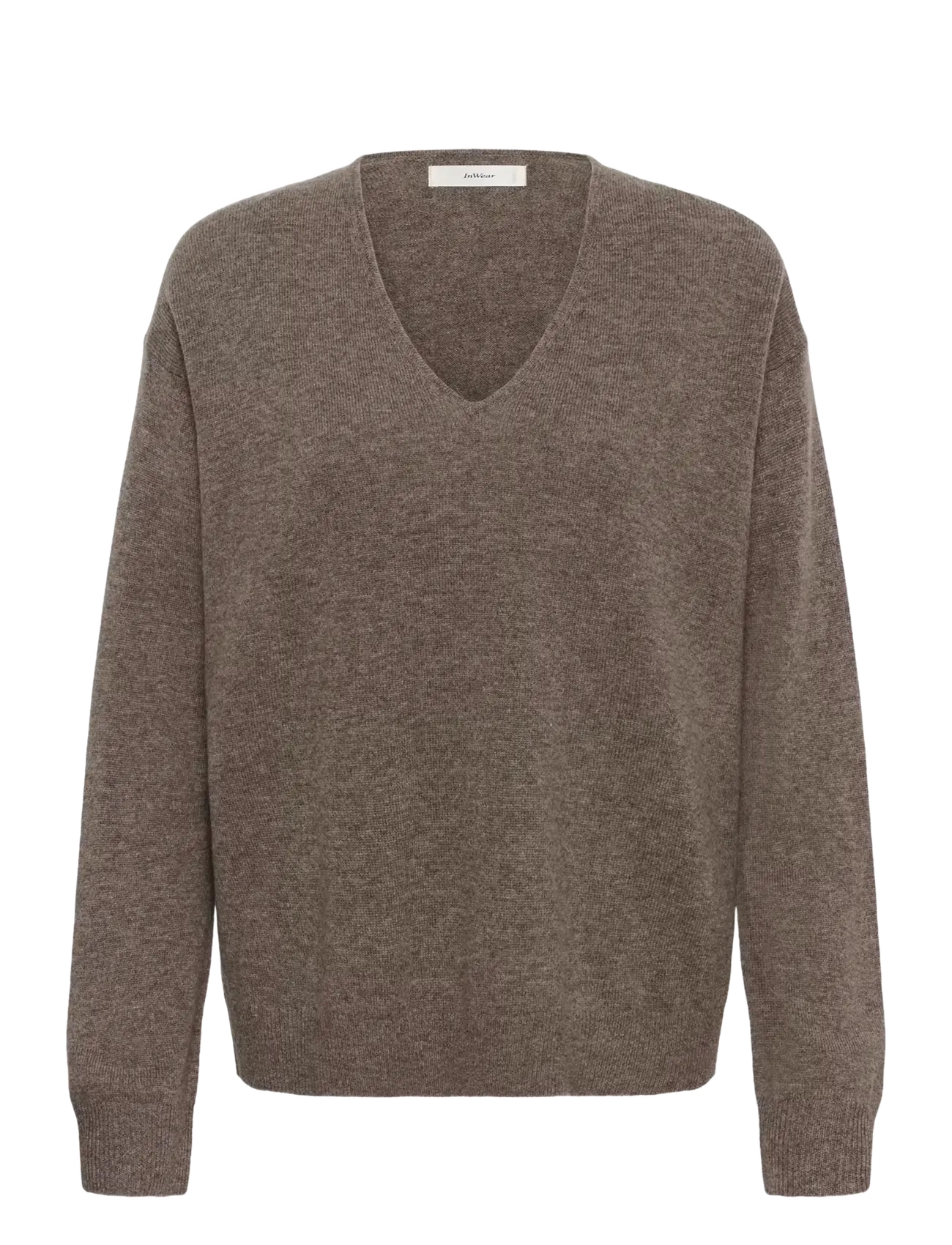 InWear TALLYIW MONIKA V-NECK - Cashmere - CHOCOLATE BROWN MELANGE / brown