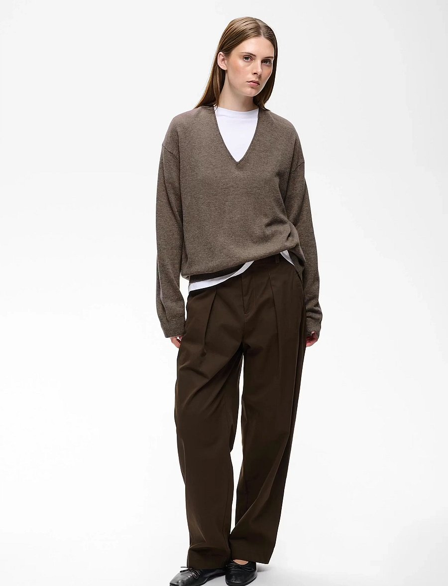 InWear - TALLYIW MONIKA V-NECK - cashmere - chocolate brown melange - 0